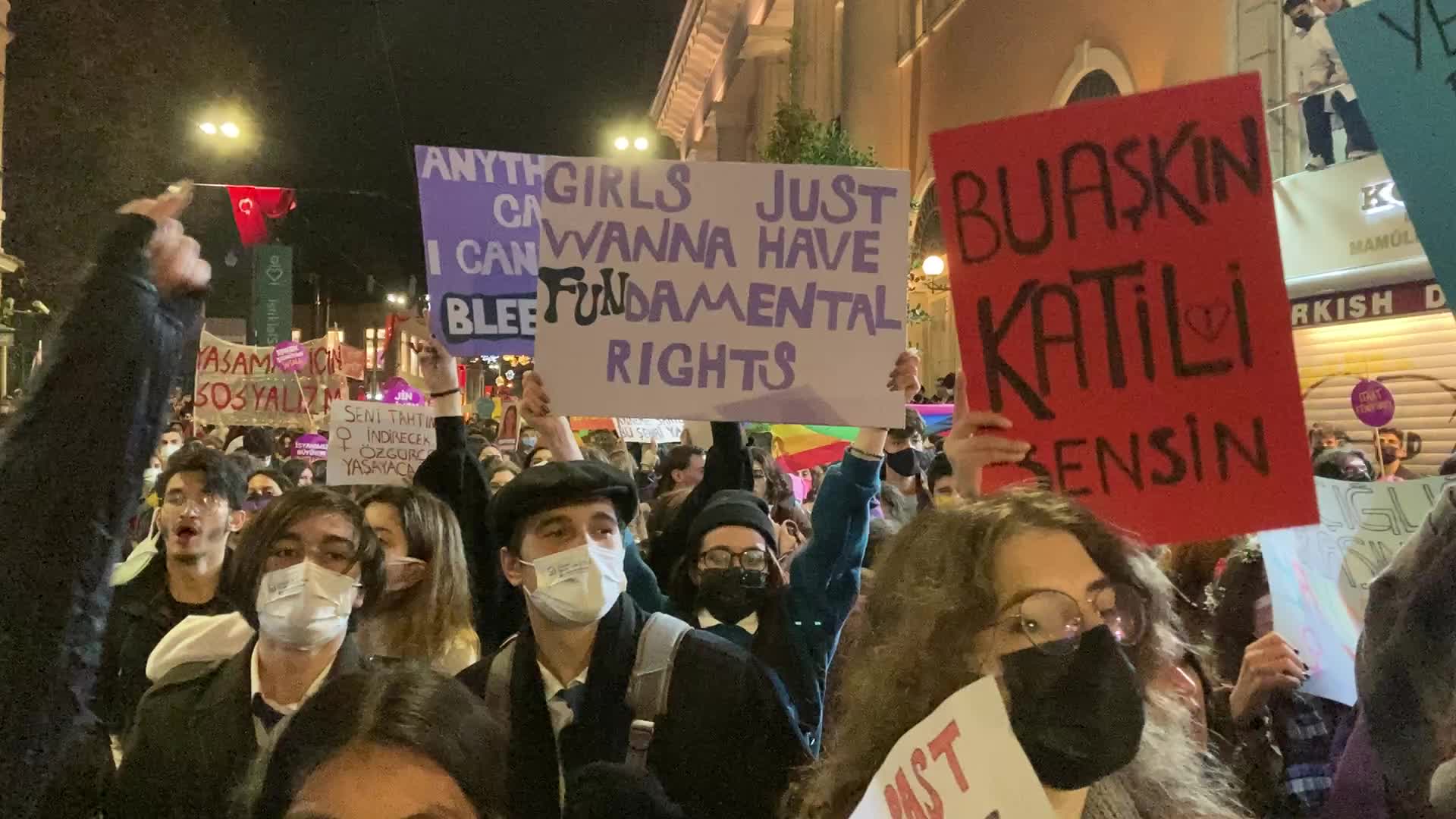 Protest For Violence Against Women In Istanbul