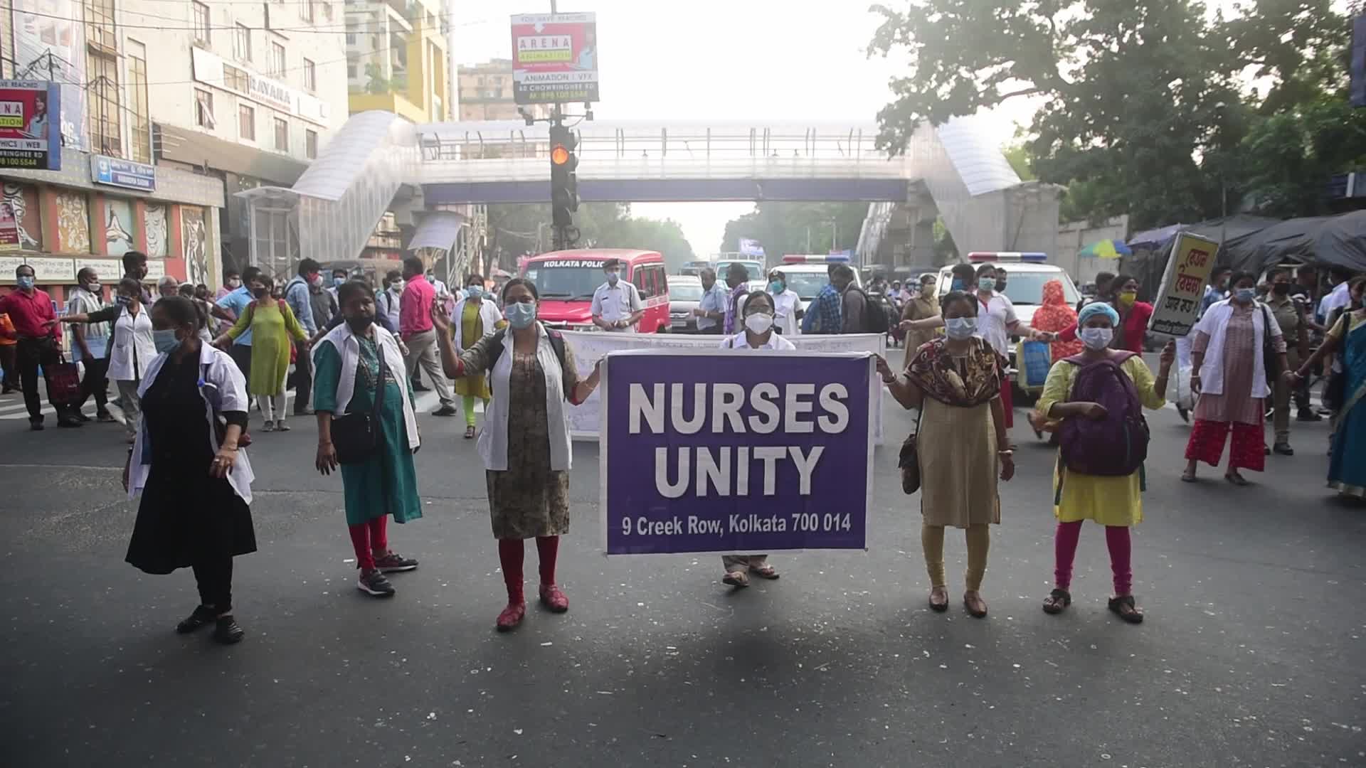 Nurse Protest In Kolkata