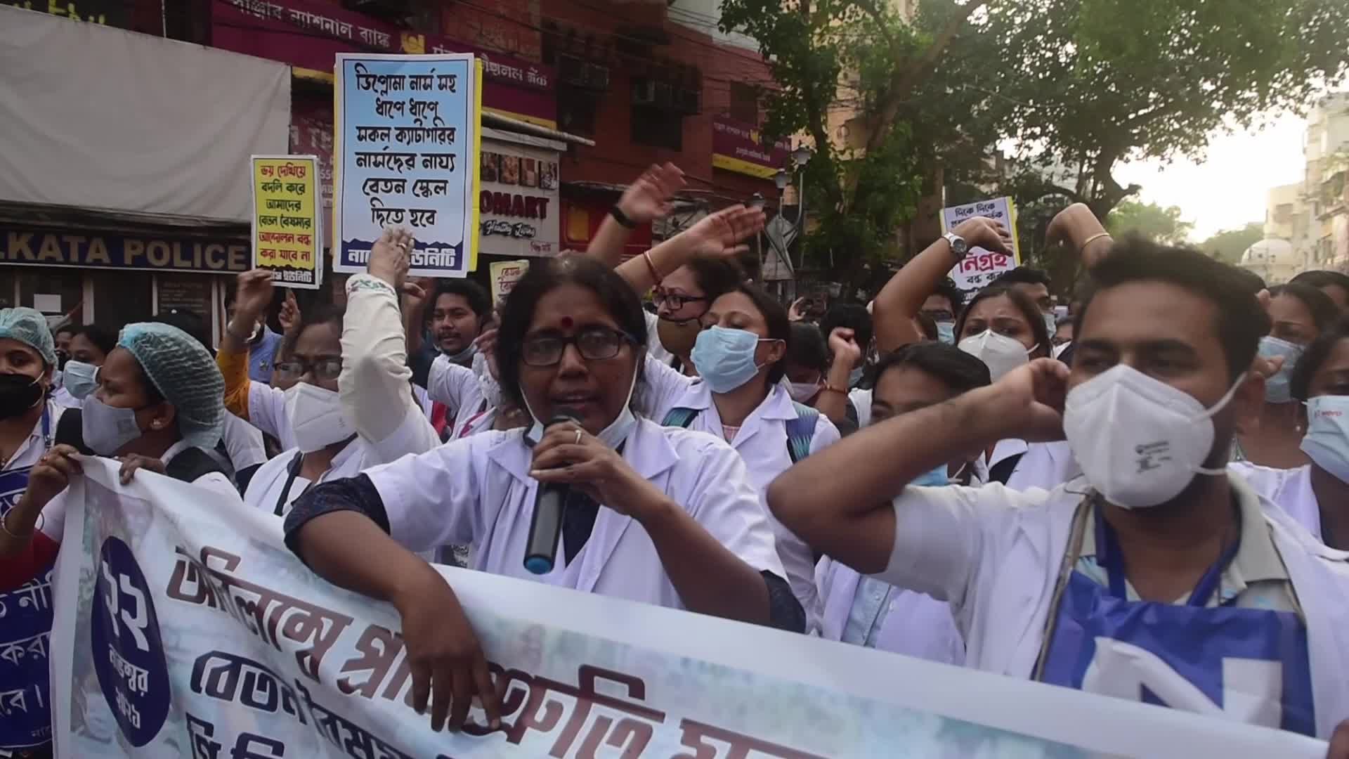 Nurse Protest In Kolkata