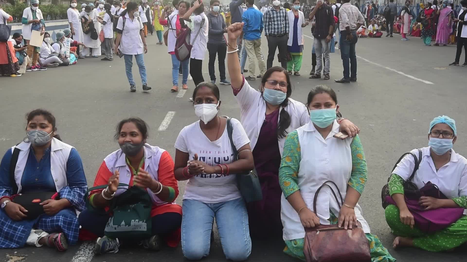 Nurse Protest In Kolkata