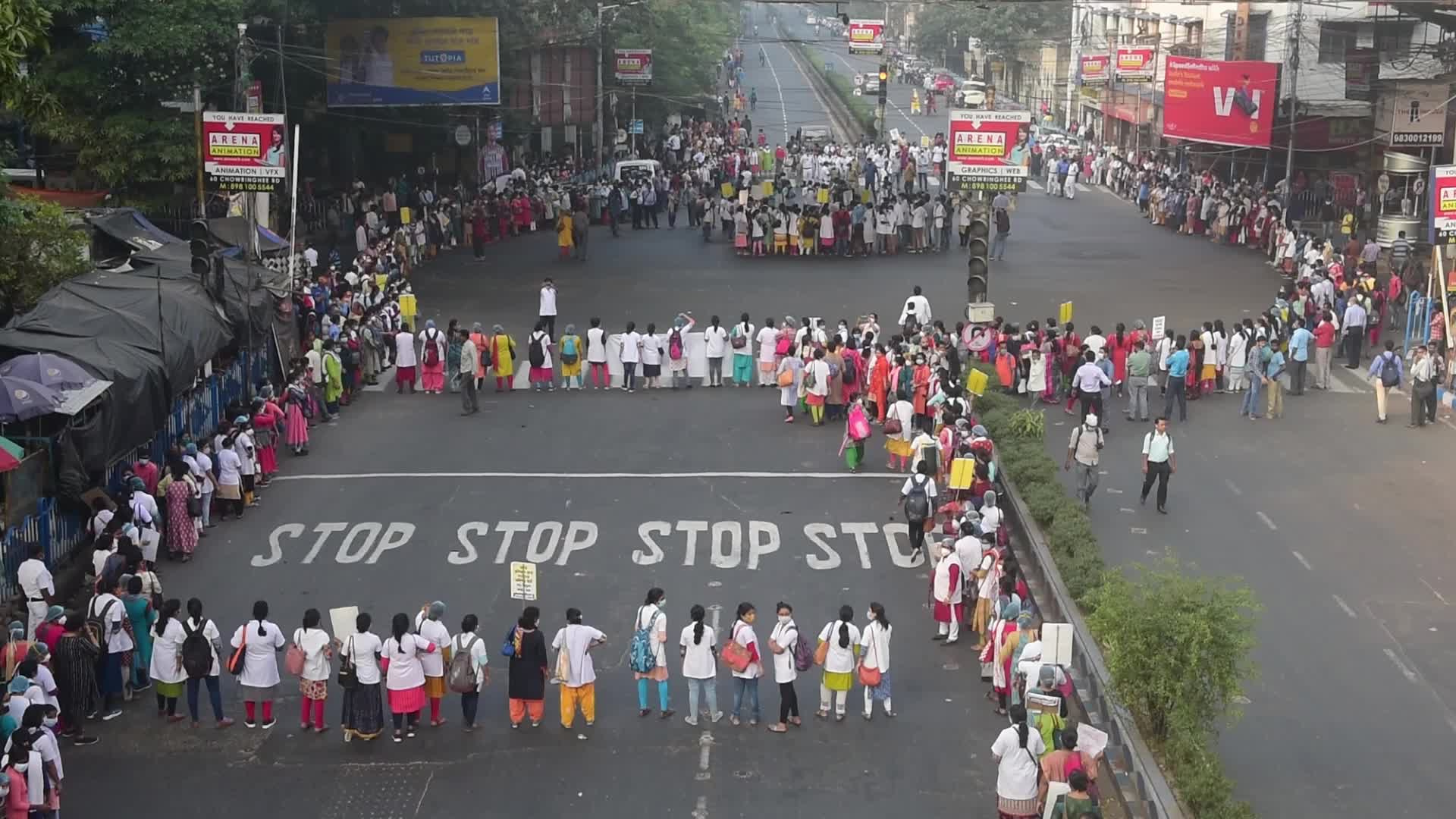 Nurse Protest In Kolkata