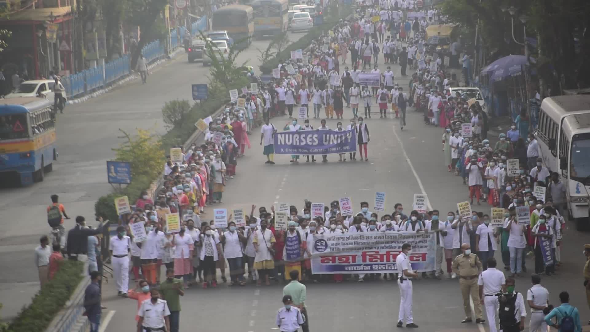 Nurse Protest In Kolkata