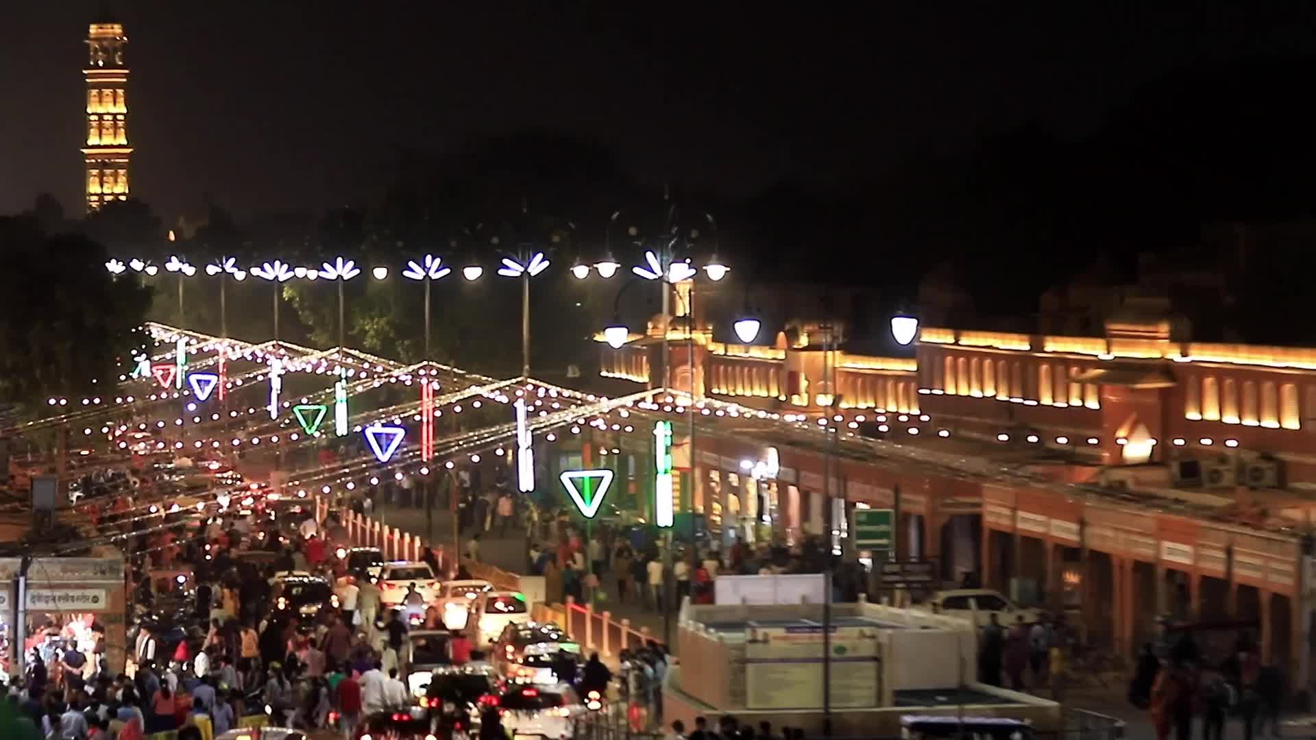 Diwali Lighting view from Garg Ganesh Temple in Jaipur