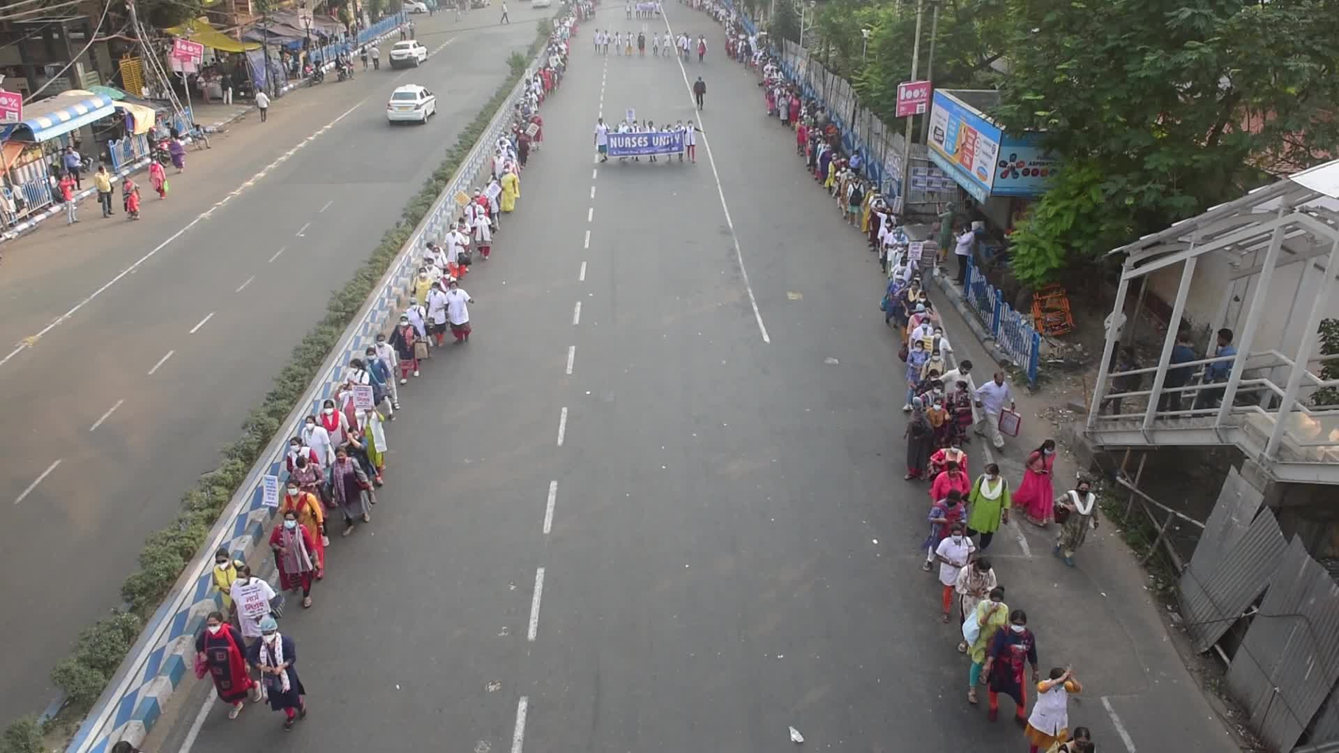 Nurse Protest In Kolkata