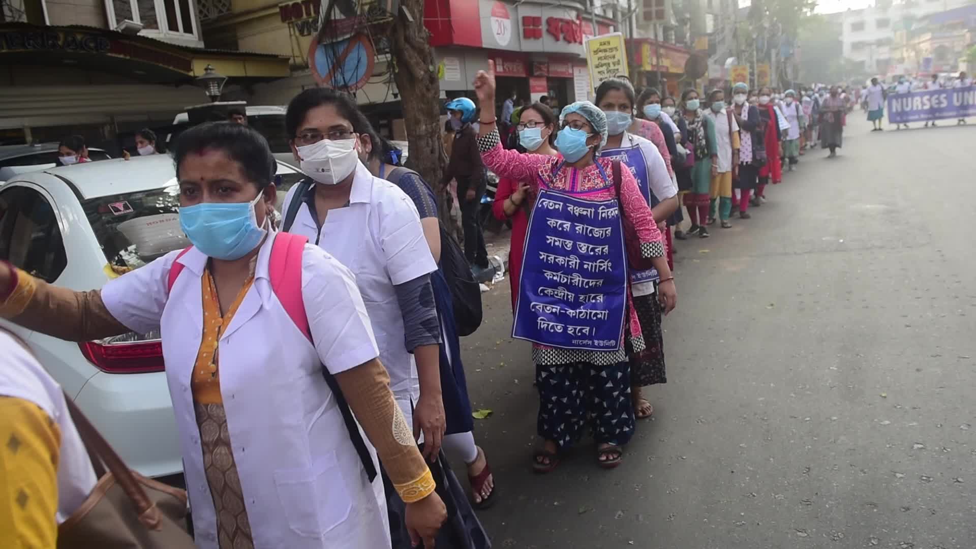 Nurse Protest In Kolkata