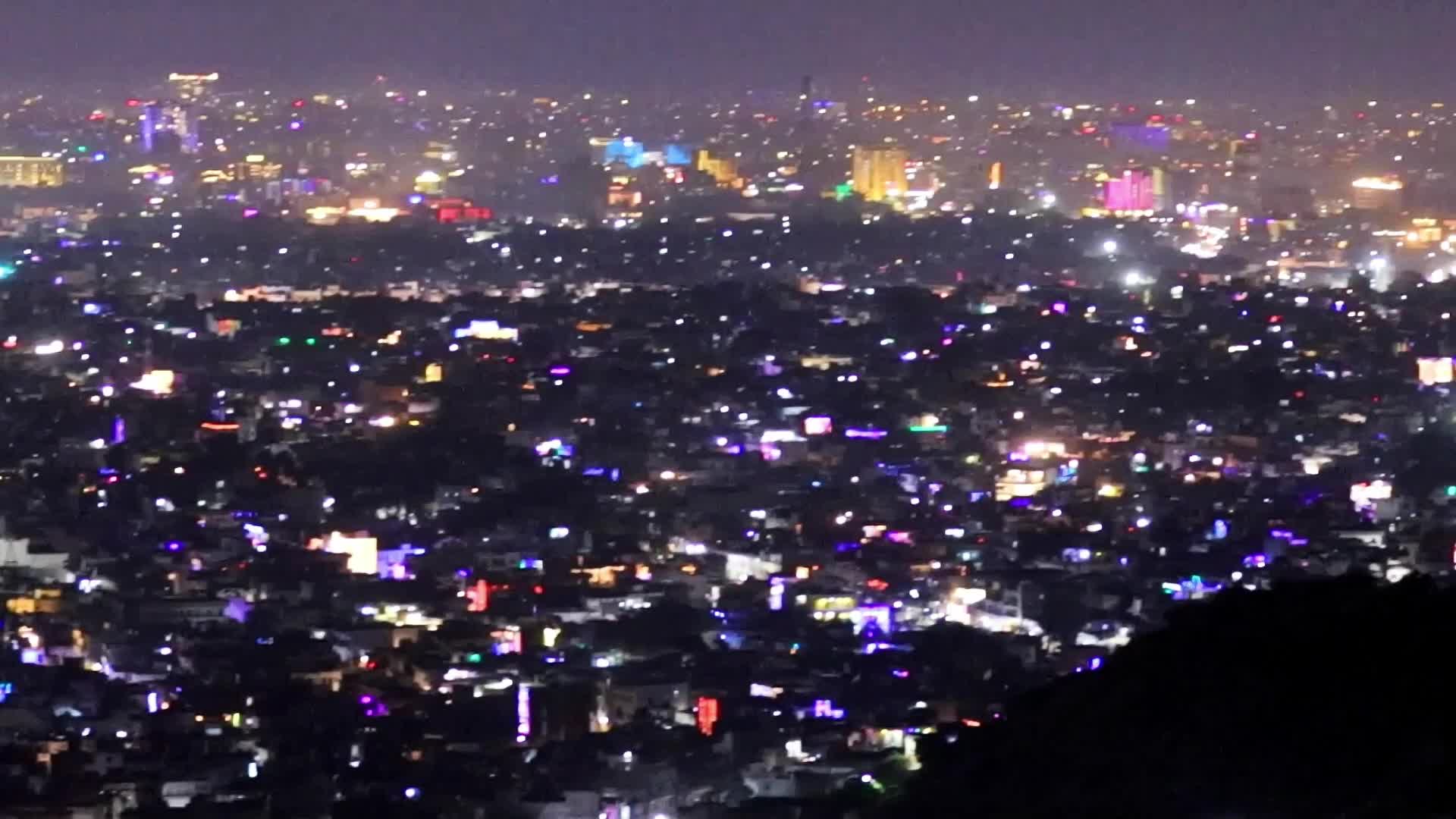 Diwali Lighting view from Garg Ganesh Temple in Jaipur