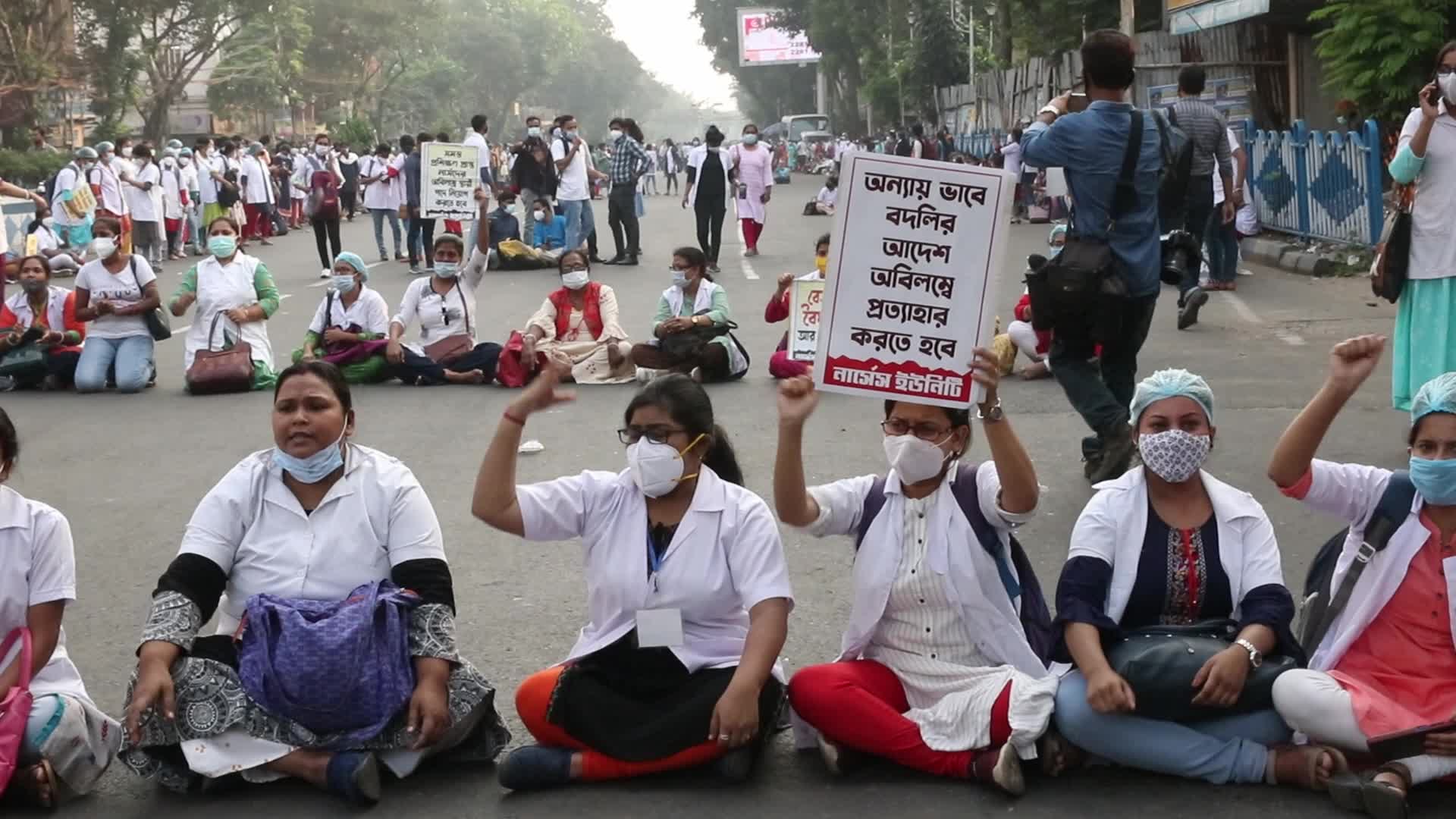 Nurse protest In Kolkata, India