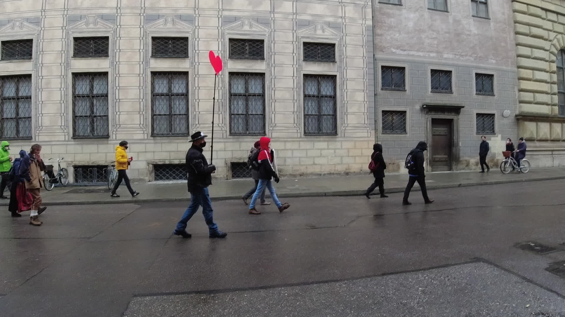 No-Vaxx activists mourn Karl Hilz in Munich, Germany