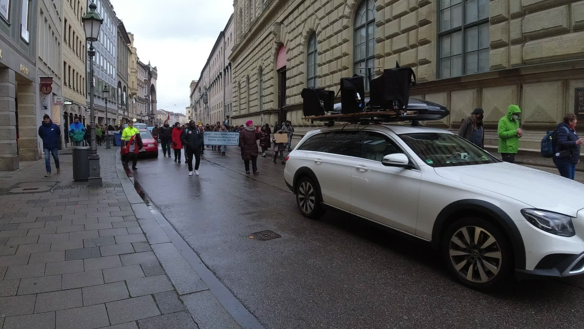 No-Vaxx activists mourn Karl Hilz in Munich, Germany