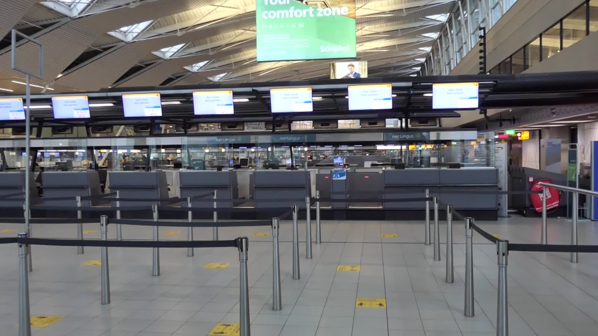 Amsterdam Schiphol airport during the COVID Pandemic