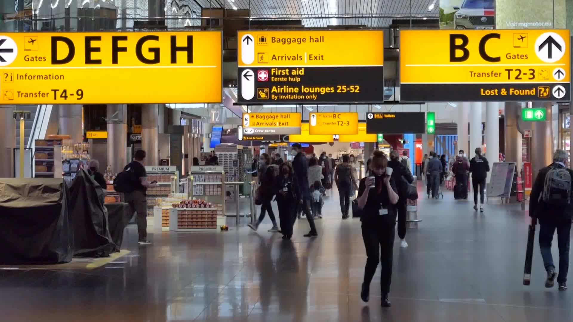 Amsterdam Schiphol airport during the COVID Pandemic