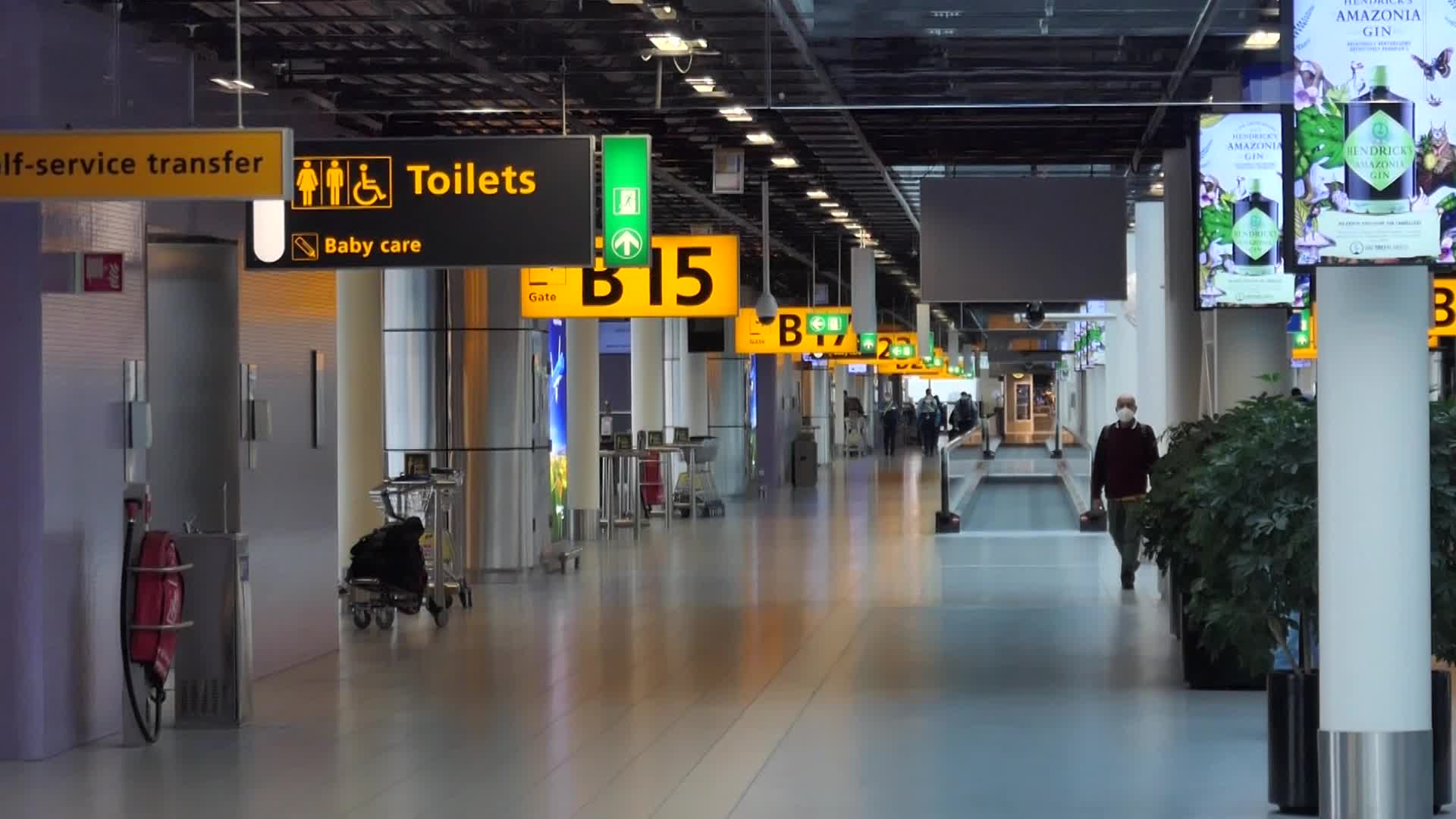 Amsterdam Schiphol airport during the COVID Pandemic