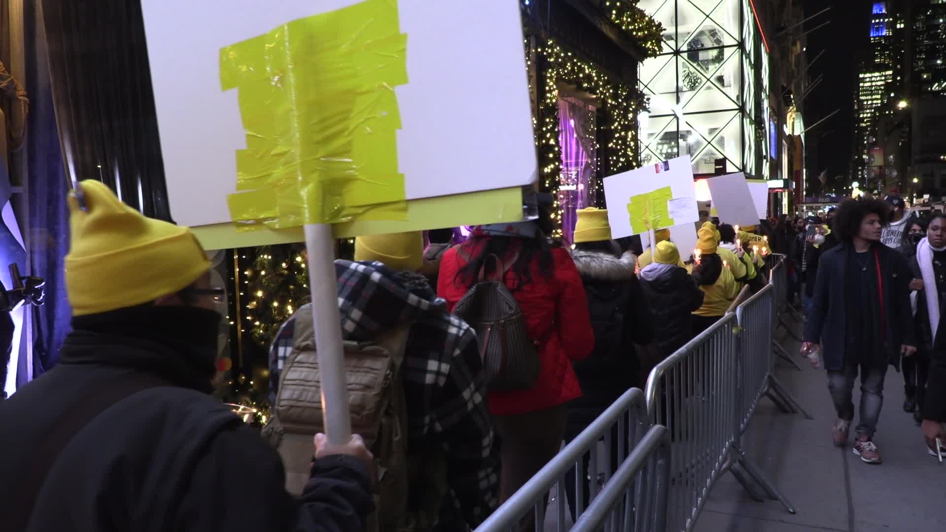 NYC: Immigration Vigil at Rockefeller Center