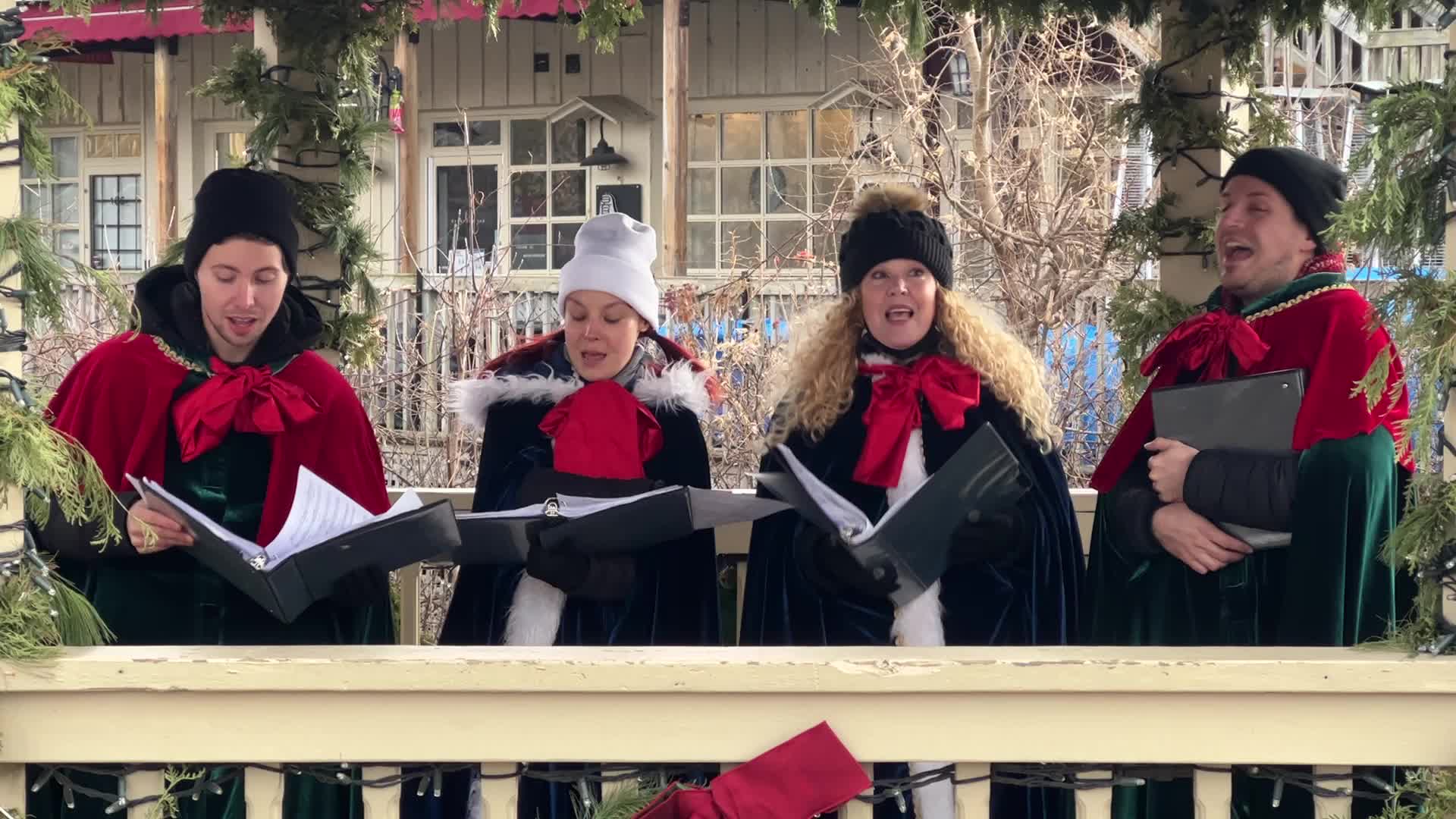 Christmas carolers in Unionville, Canada