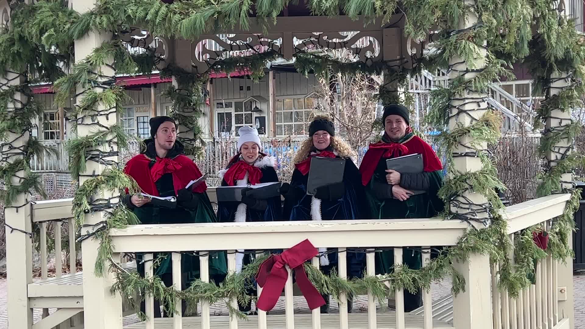 Christmas carolers in Unionville, Canada