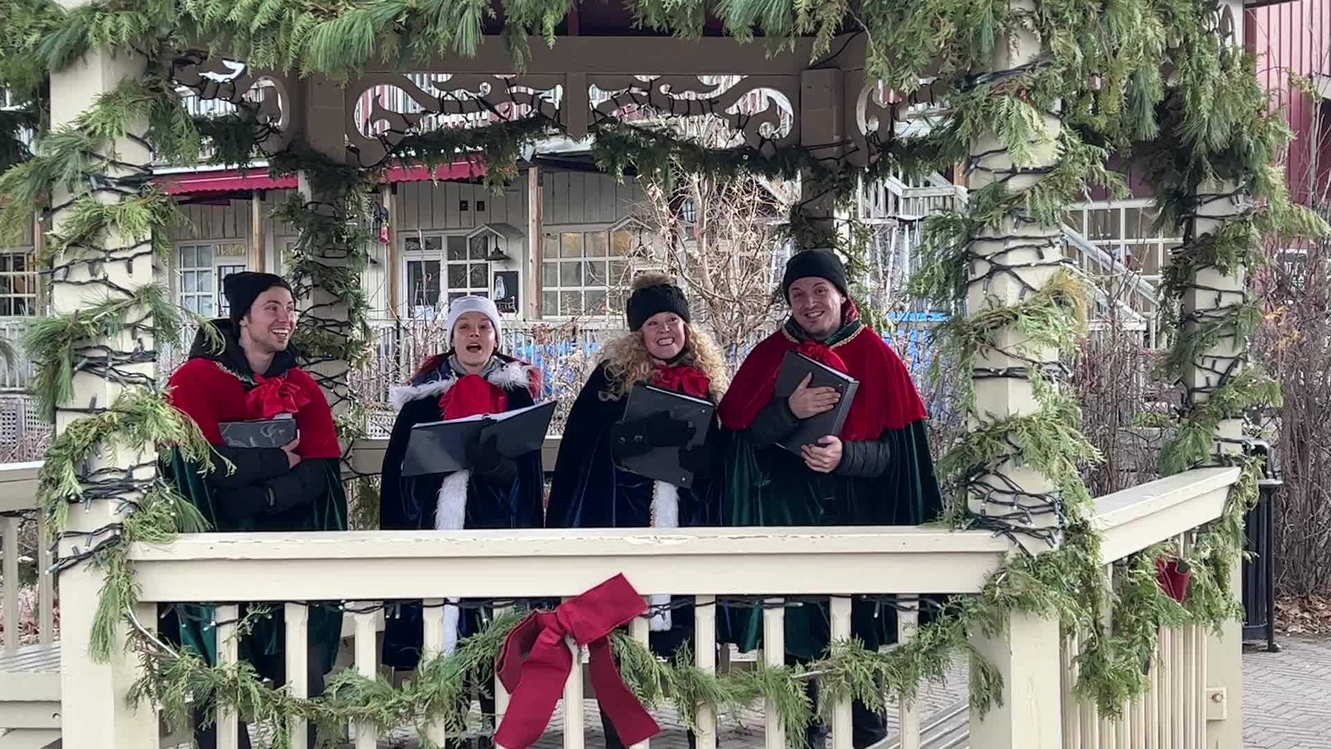Christmas carolers in Unionville, Canada