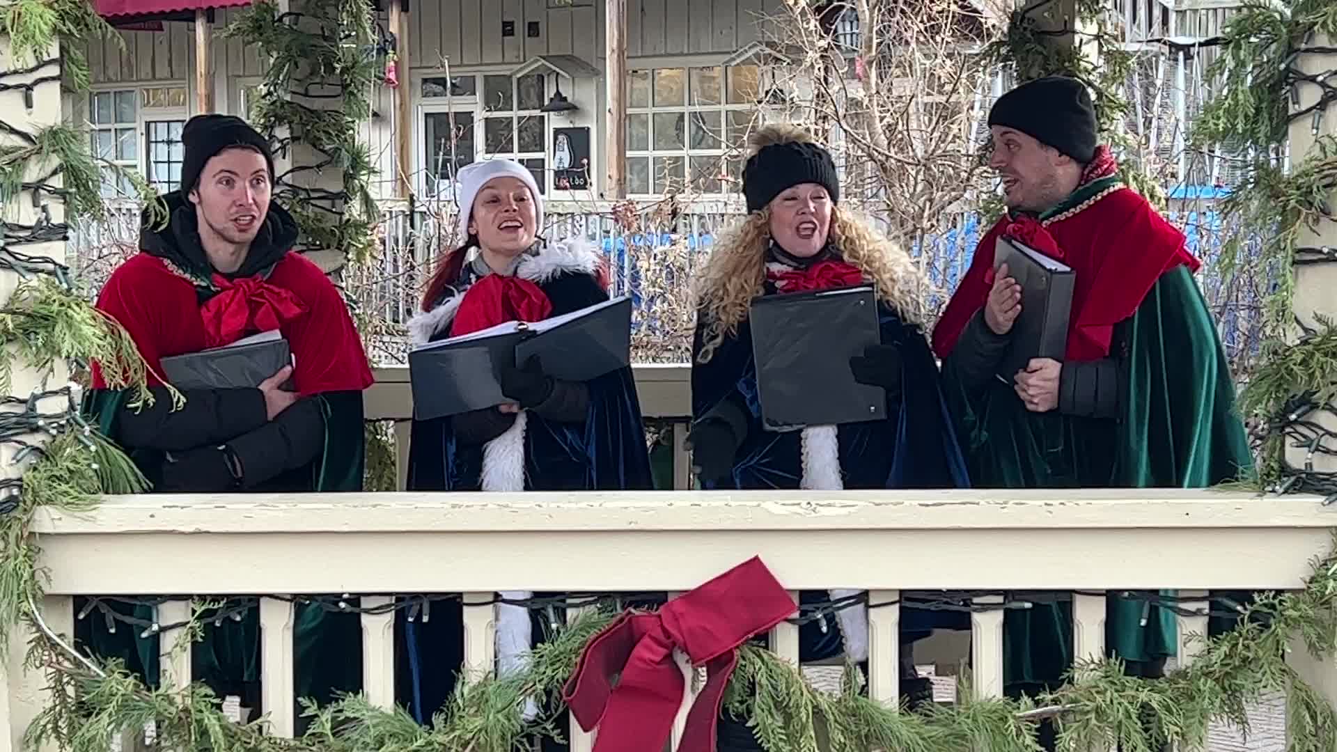 Christmas carolers in Unionville, Canada