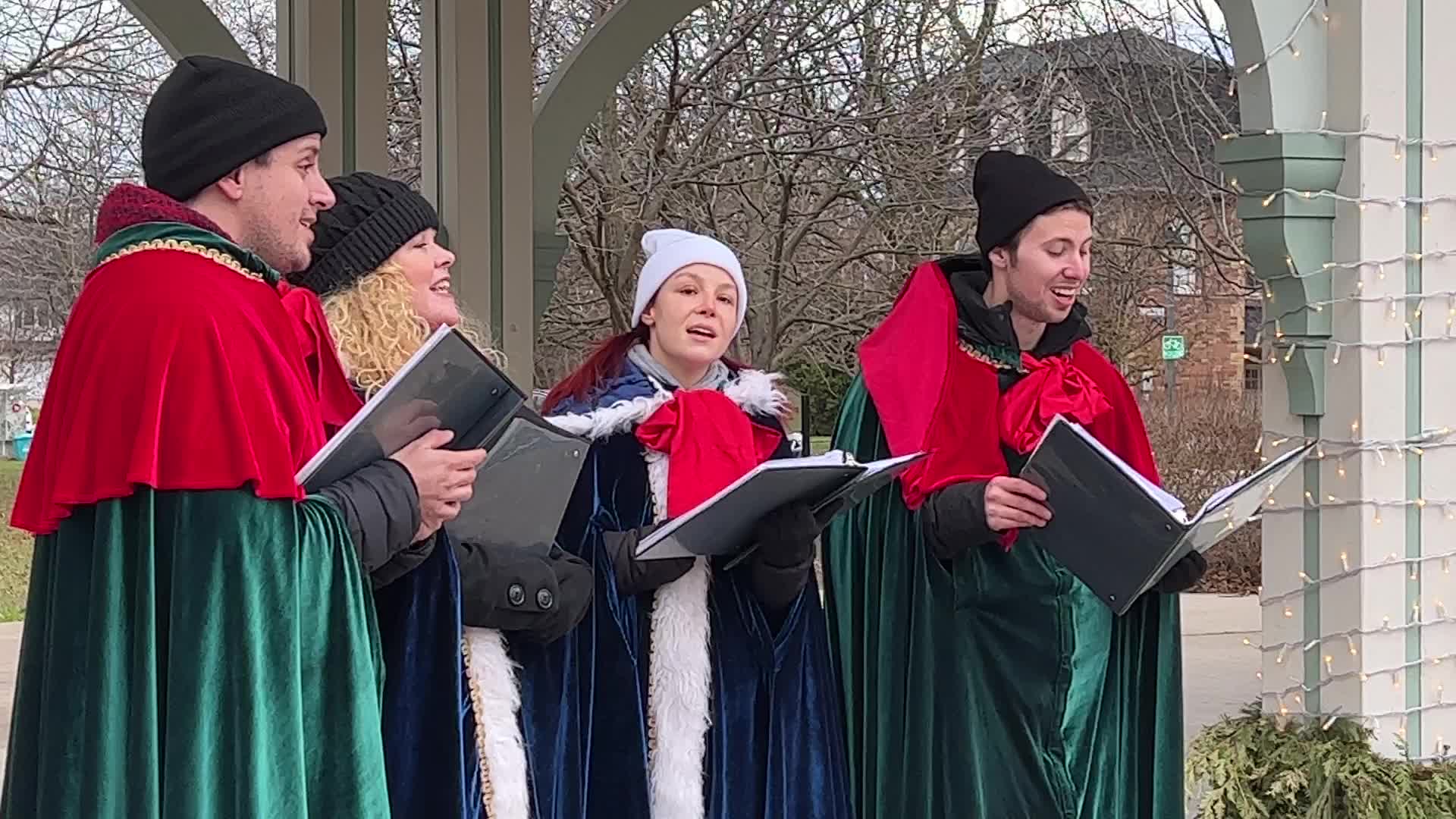 Christmas carolers in Unionville, Canada