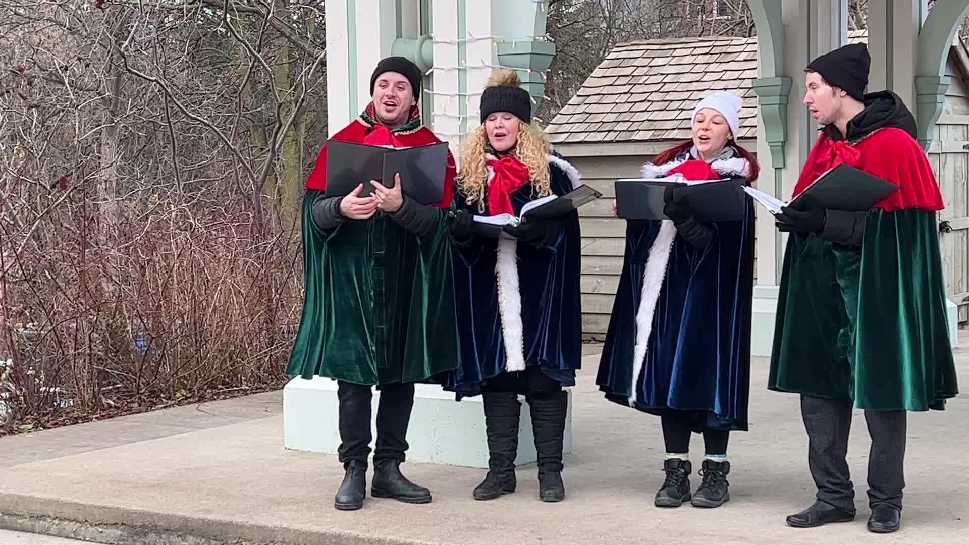 Christmas carolers in Unionville, Canada