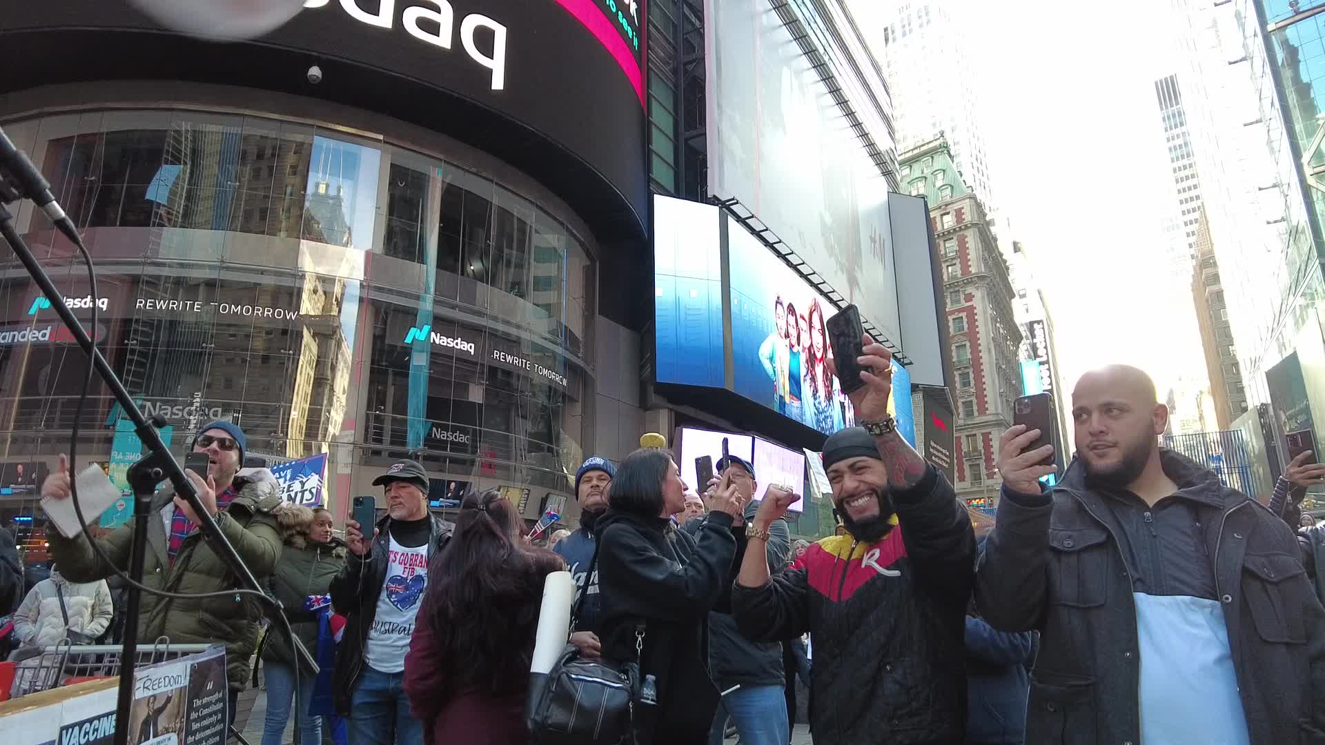 Demonstration Against Forced Lockdowns And March To The Australian Consulate In New York City