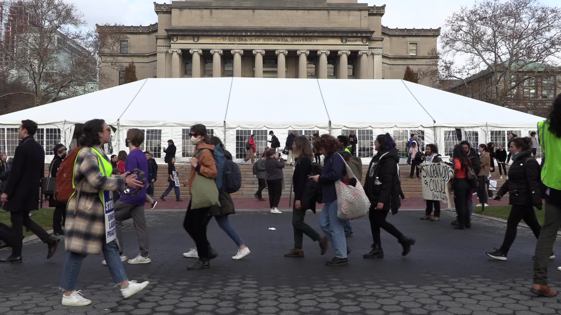 NYC: Columbia Faculty Walkout in Solidarity with Student Strike