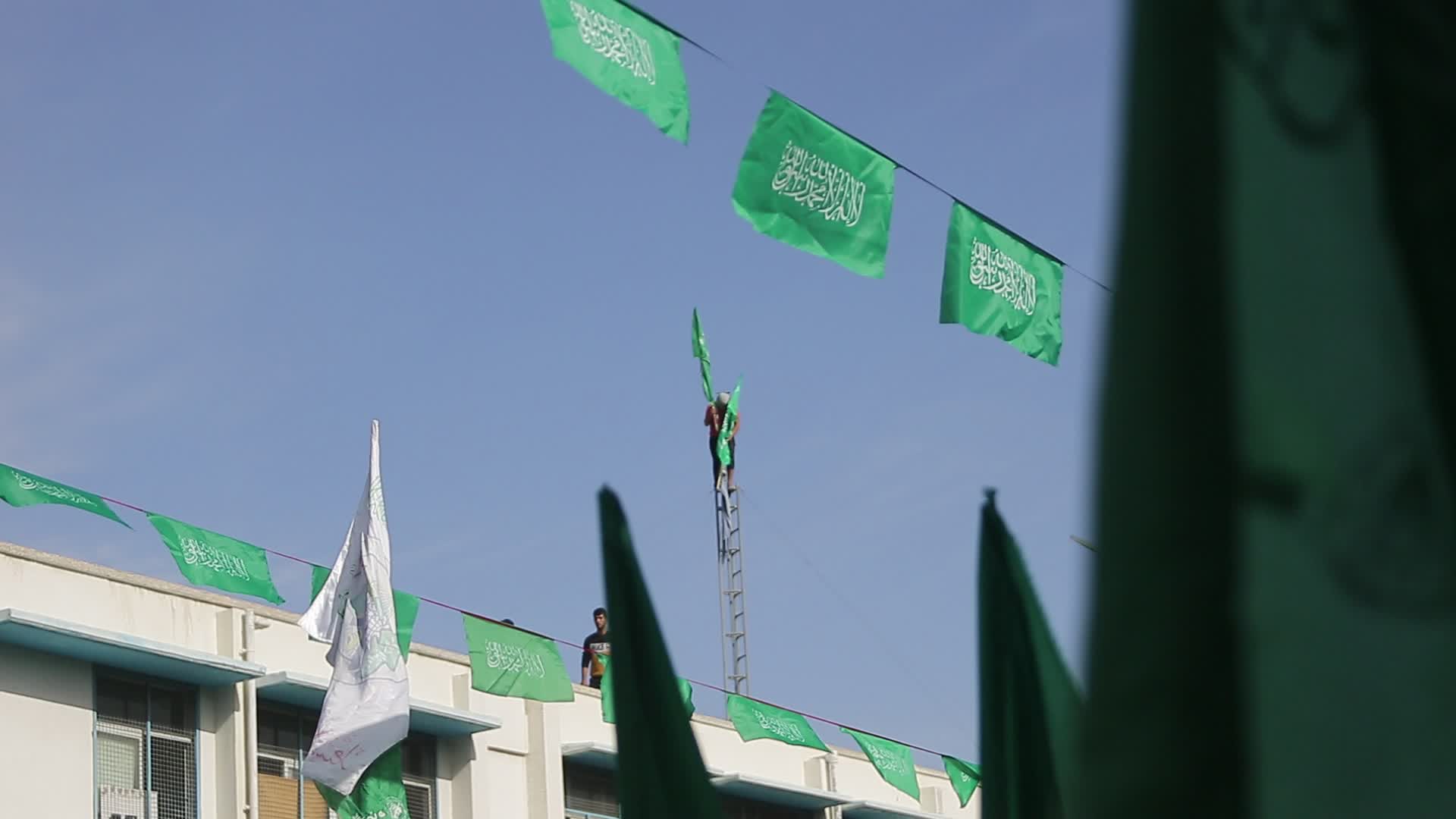 Rally marking the 34th anniversary of the founding of Hamas