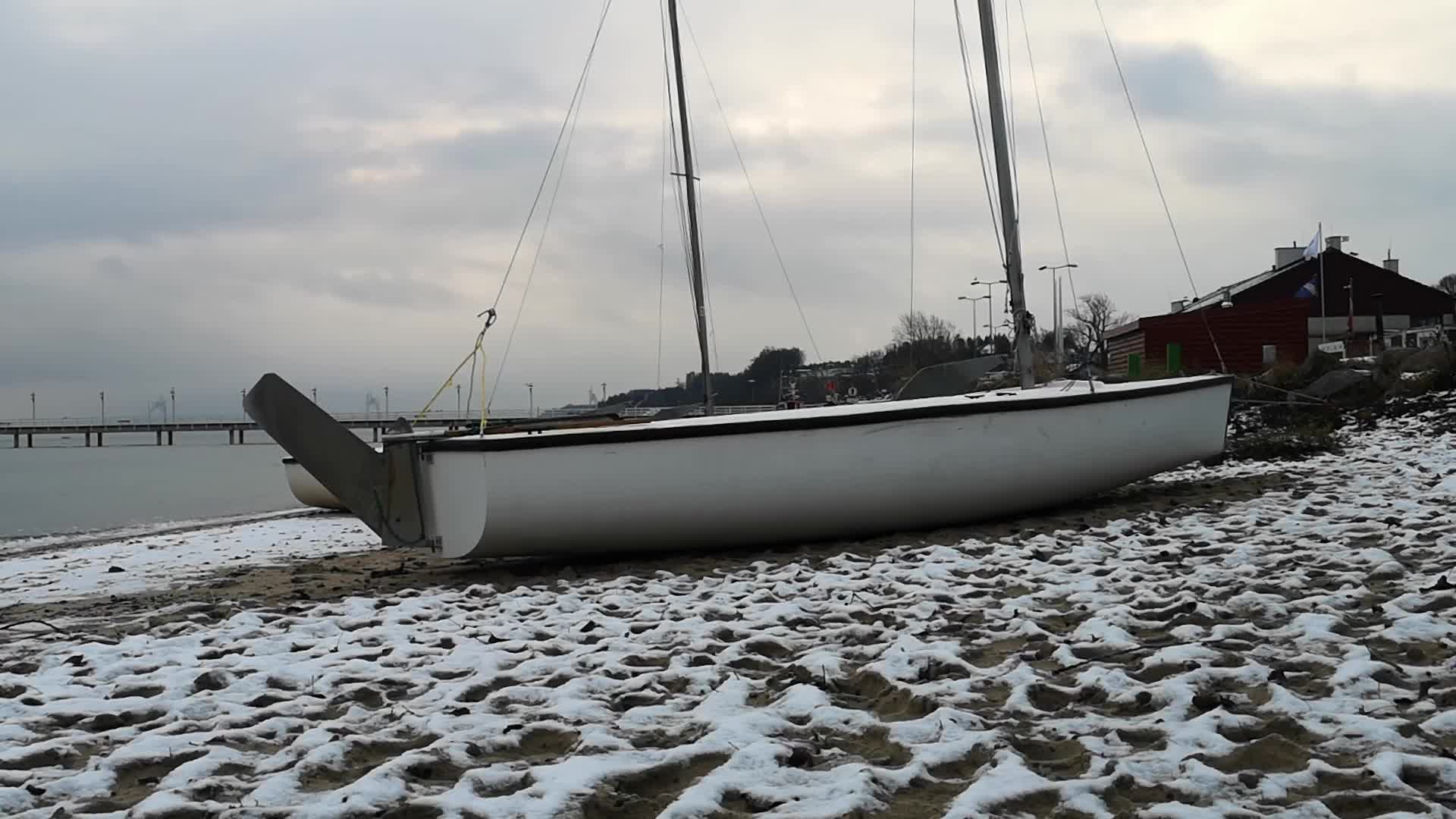 Winter in Mechelinki, Poland