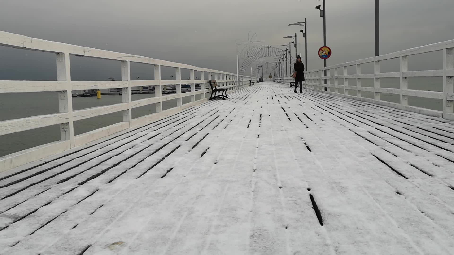 Winter in Mechelinki, Poland