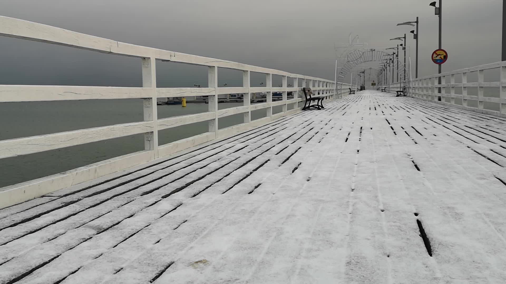Winter in Mechelinki, Poland
