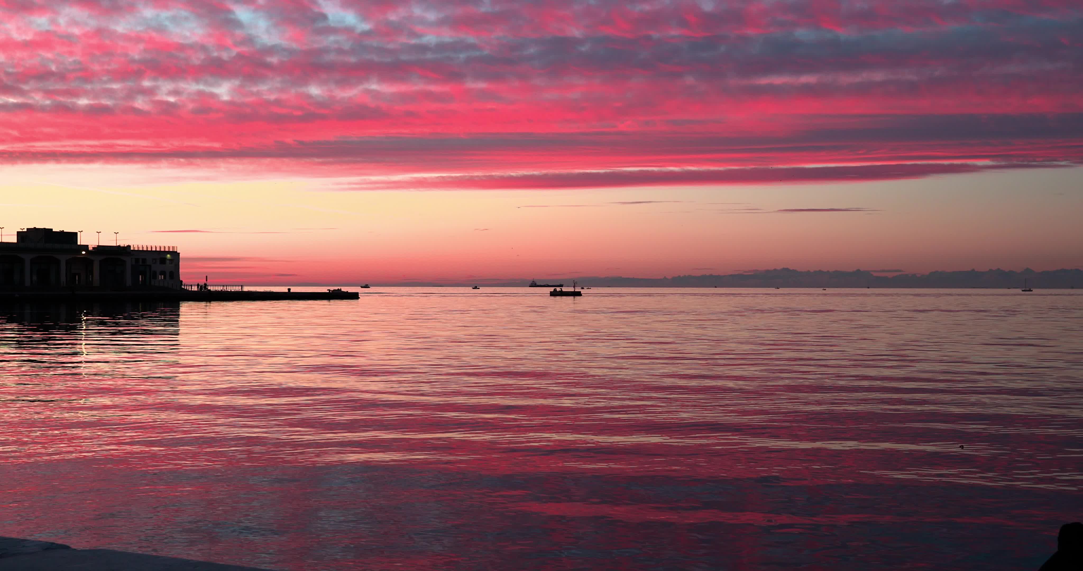 Sunset in Trieste, Italy
