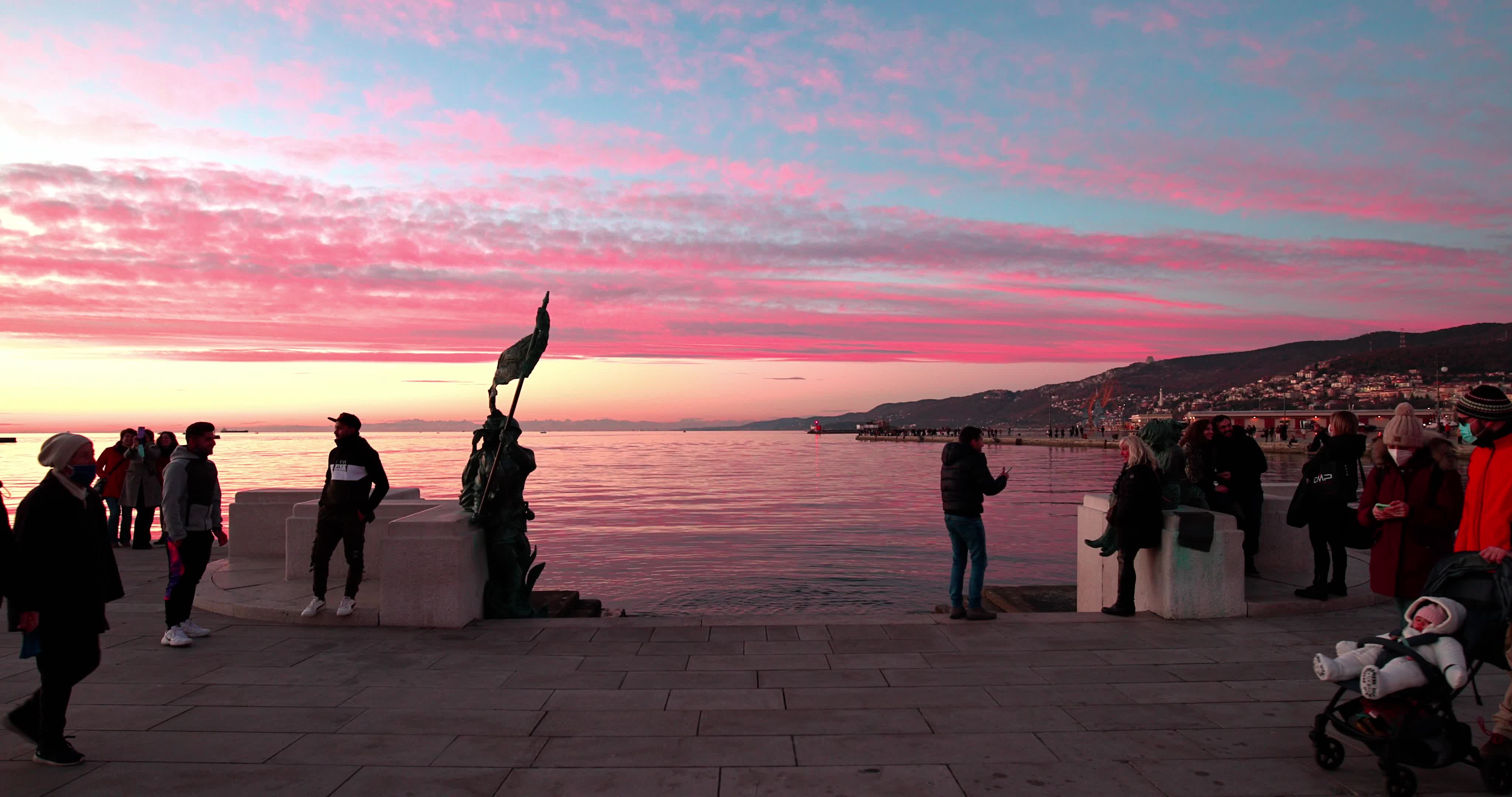 Sunset in Trieste, Italy
