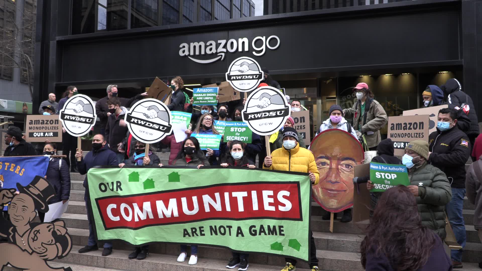 NYC: Rally against NJ Amazon facility
