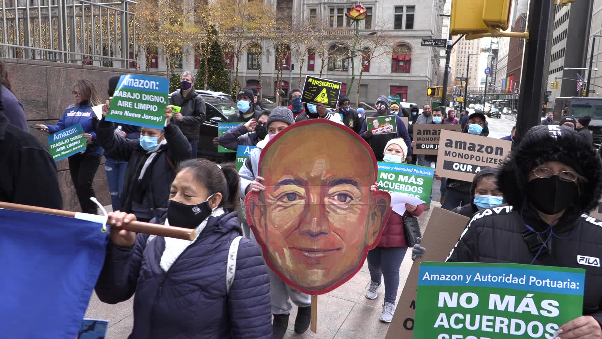 NYC: Rally against NJ Amazon facility