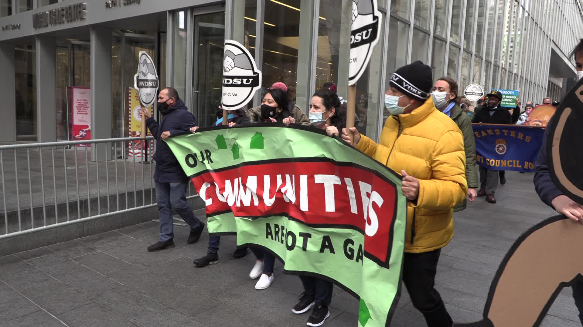 NYC: Rally against NJ Amazon facility