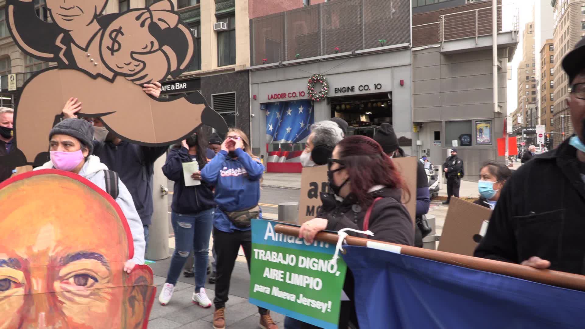 NYC: Rally against NJ Amazon facility