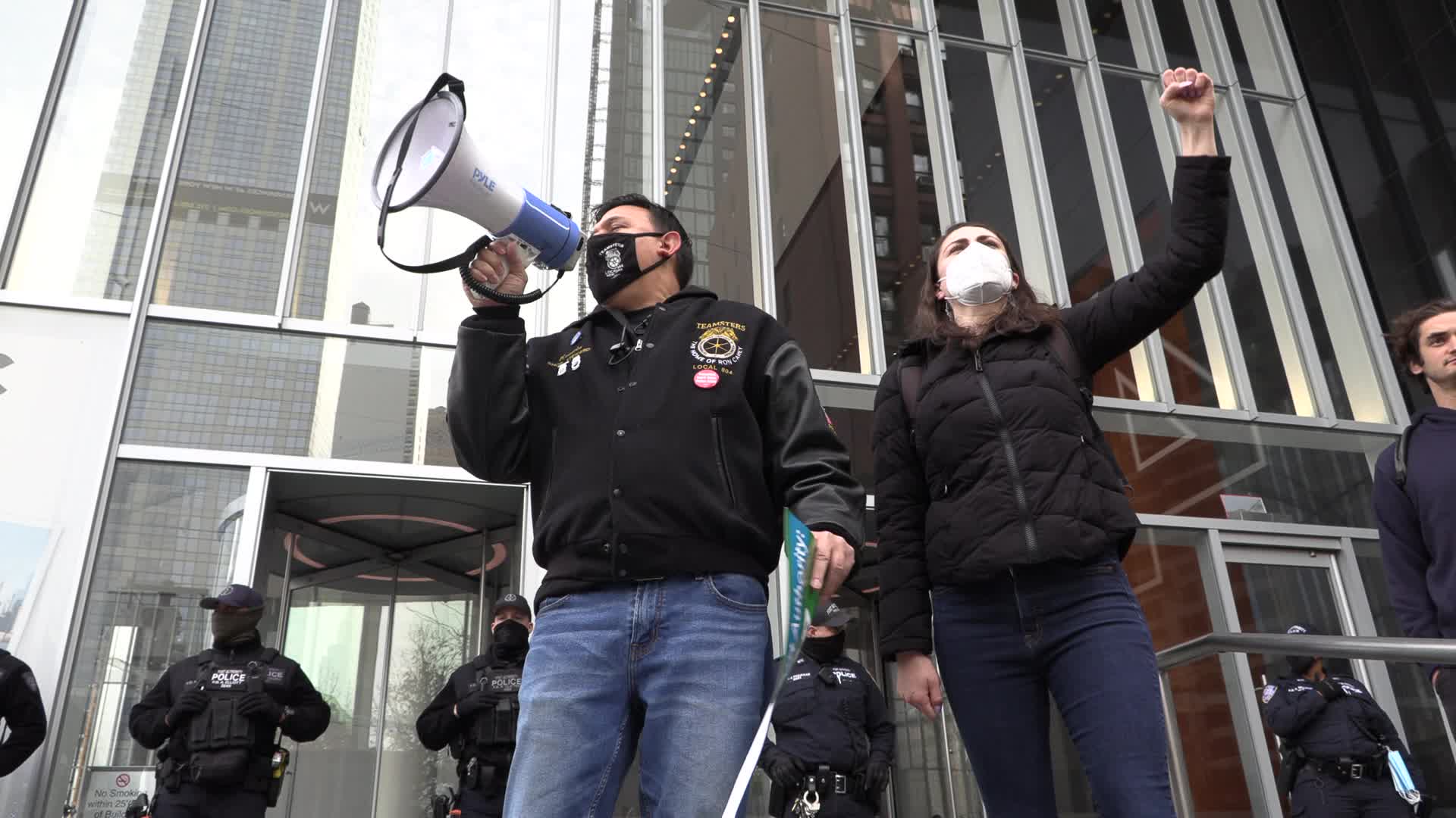NYC: Rally against NJ Amazon facility