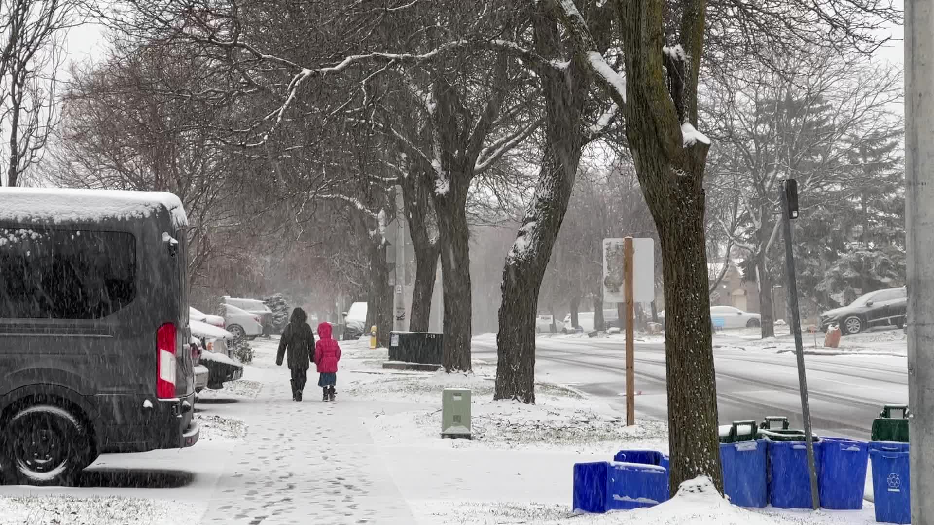 Snowfall in Toronto