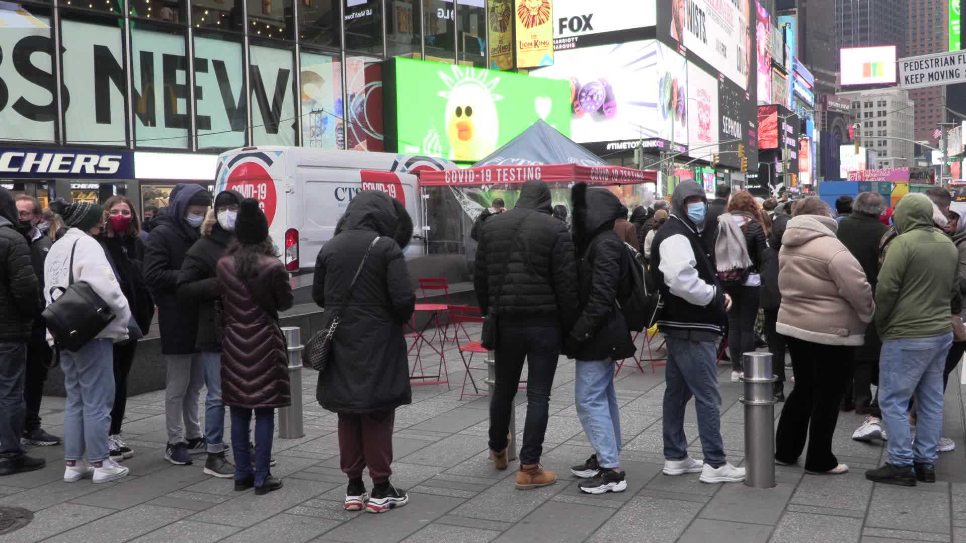NYC: Times Square COVID testing site