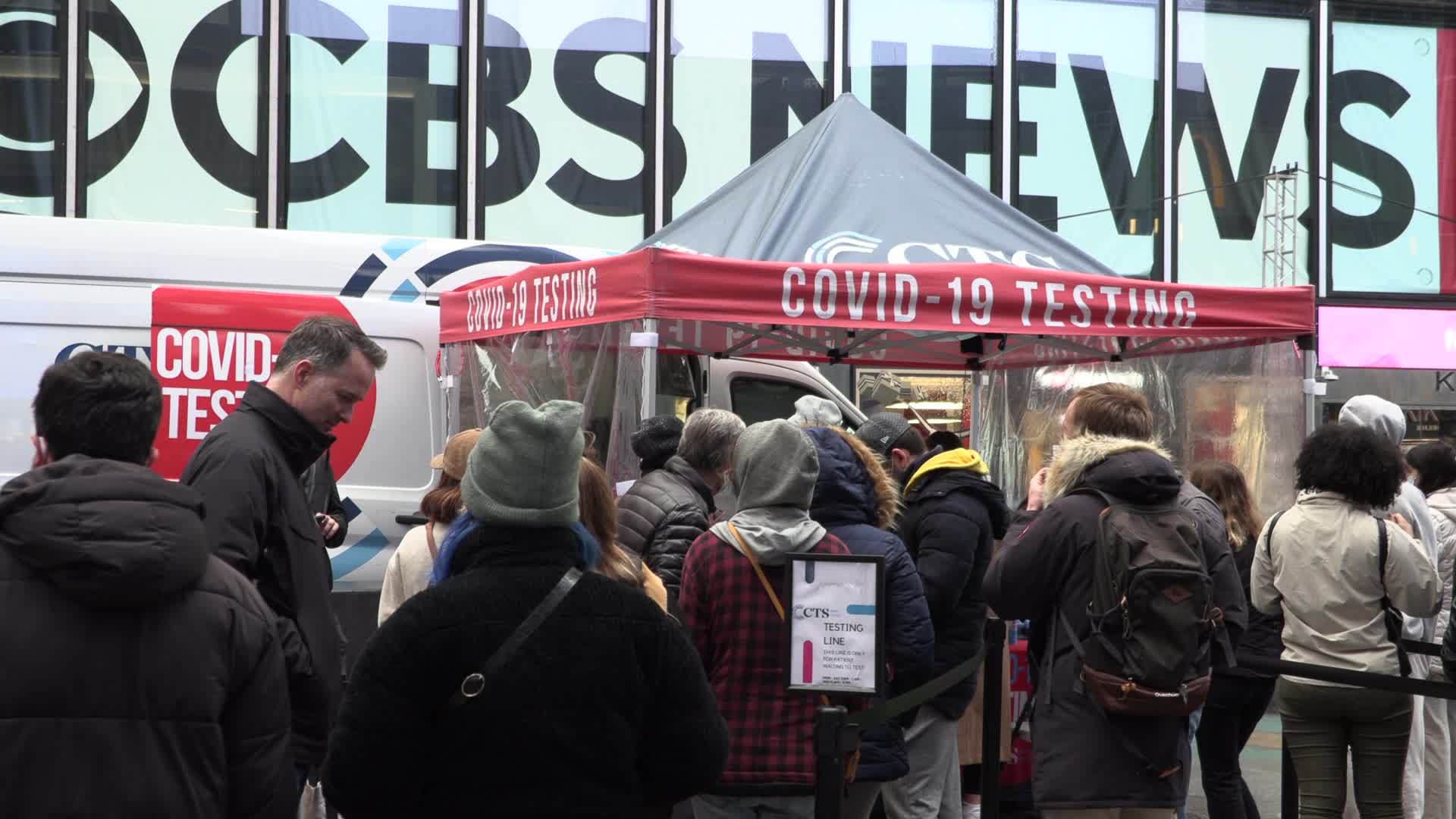 NYC: Times Square COVID testing site