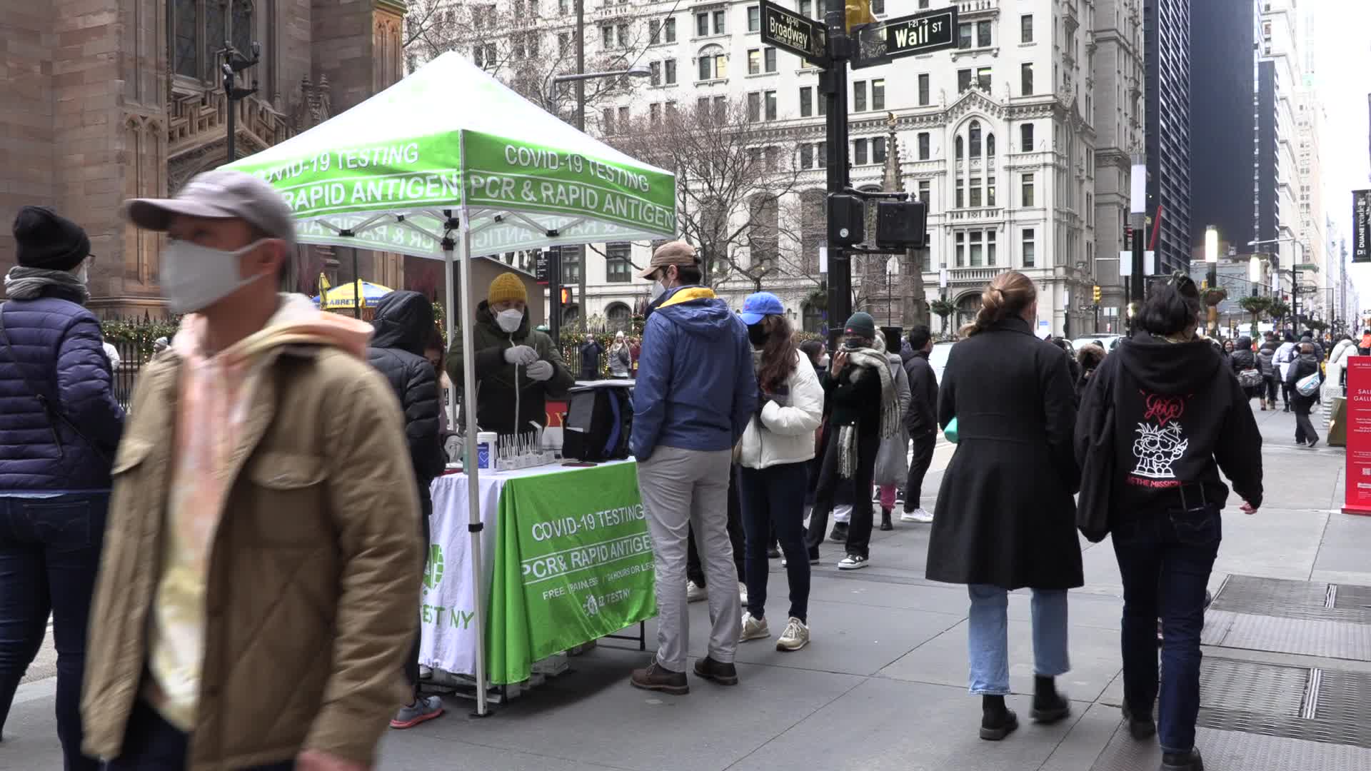 NYC: Wall Street COVID testing site