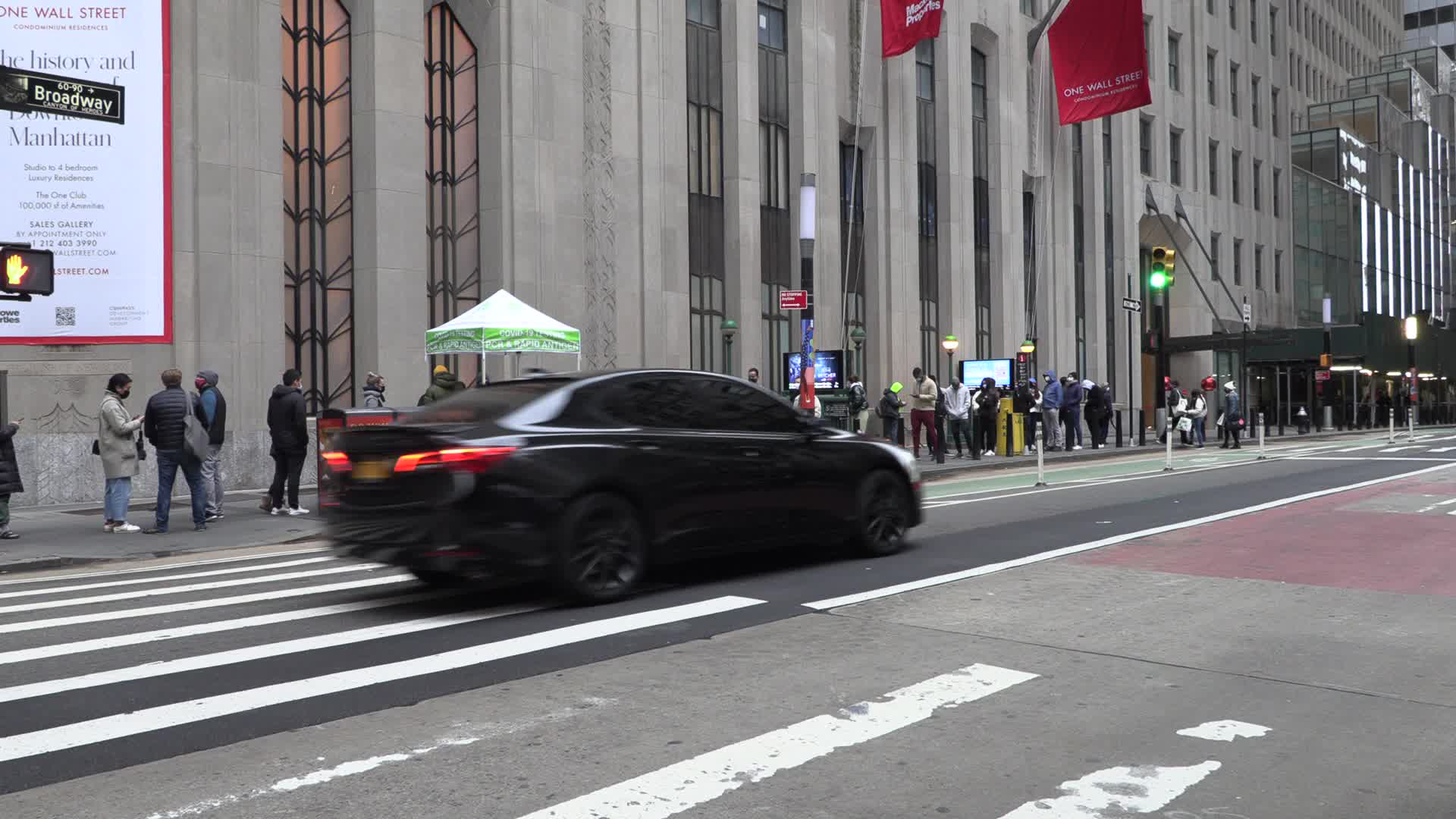 NYC: Wall Street COVID testing site
