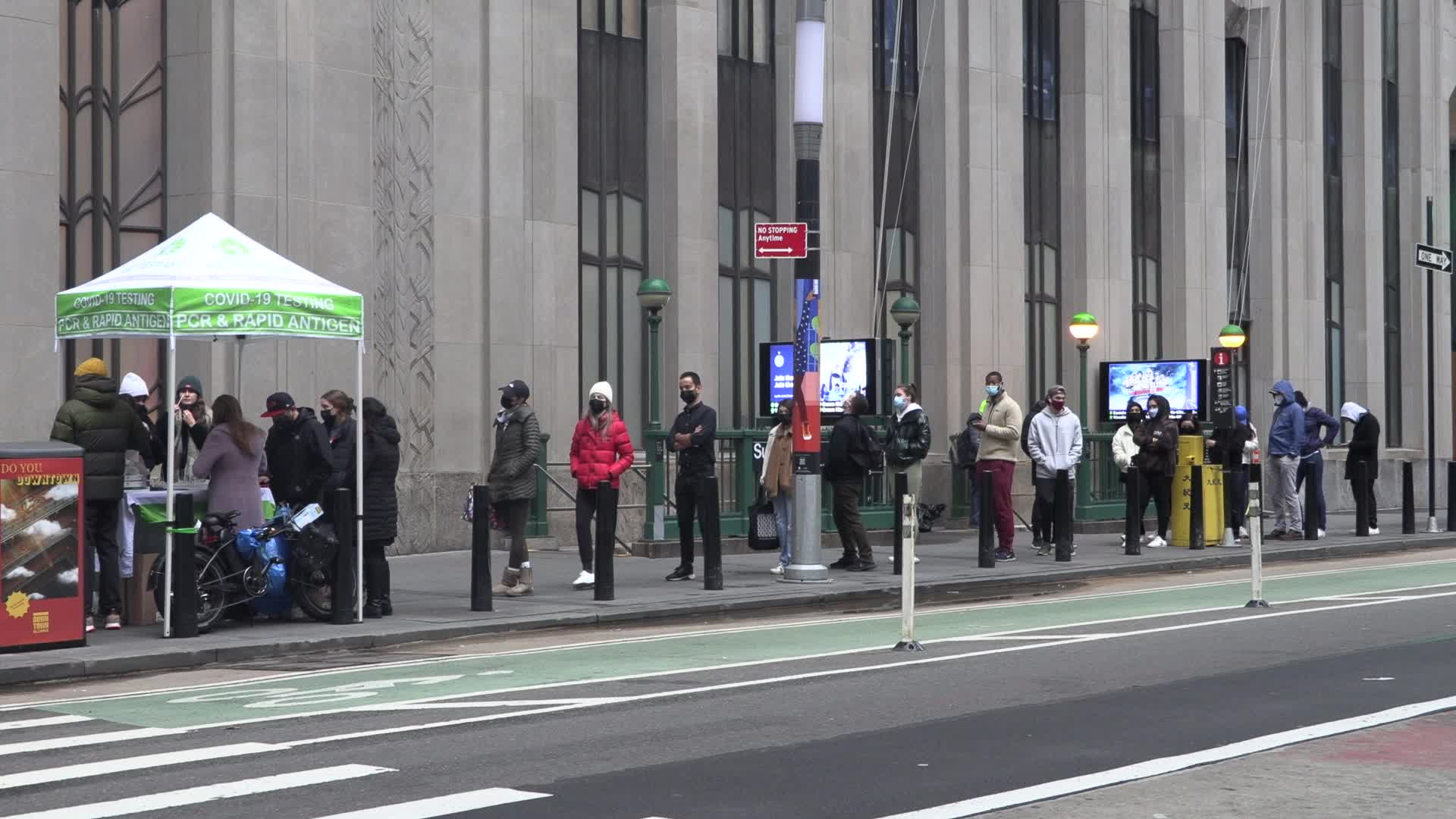 NYC: Wall Street COVID testing site