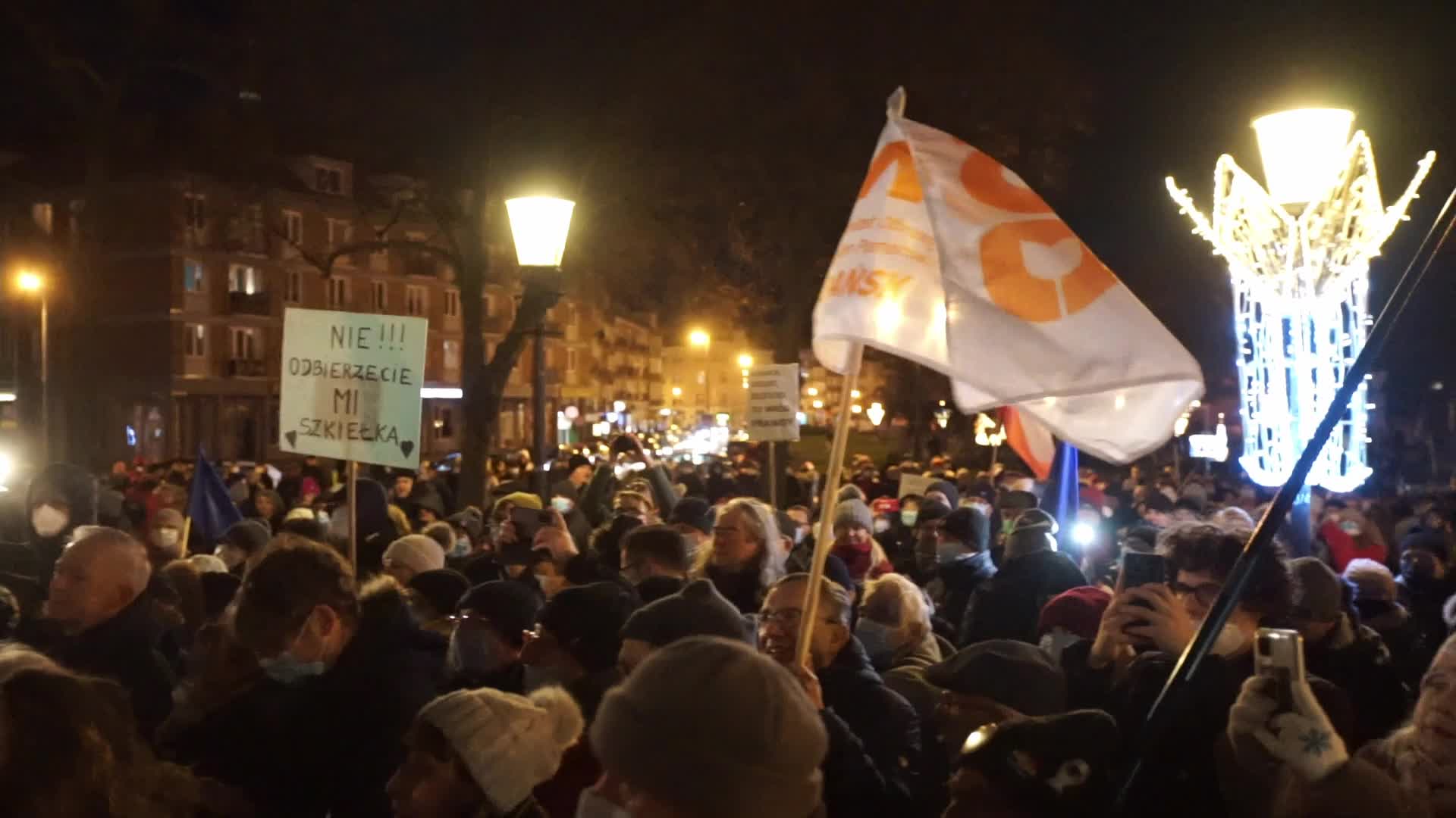 Protest Against Lex TVN In Gdansk, Poland