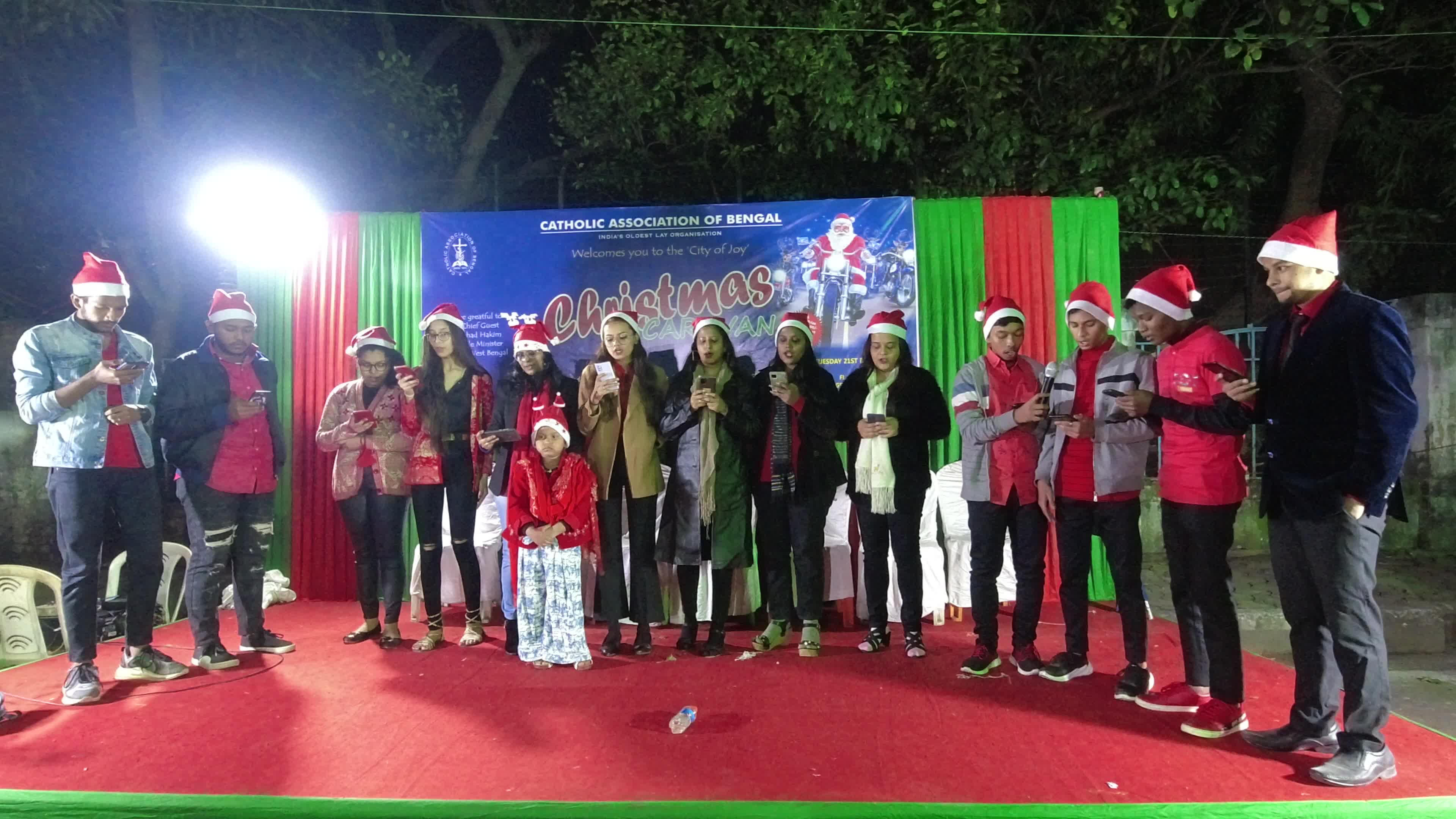 Celebration ahead of Christmas Kolkata .