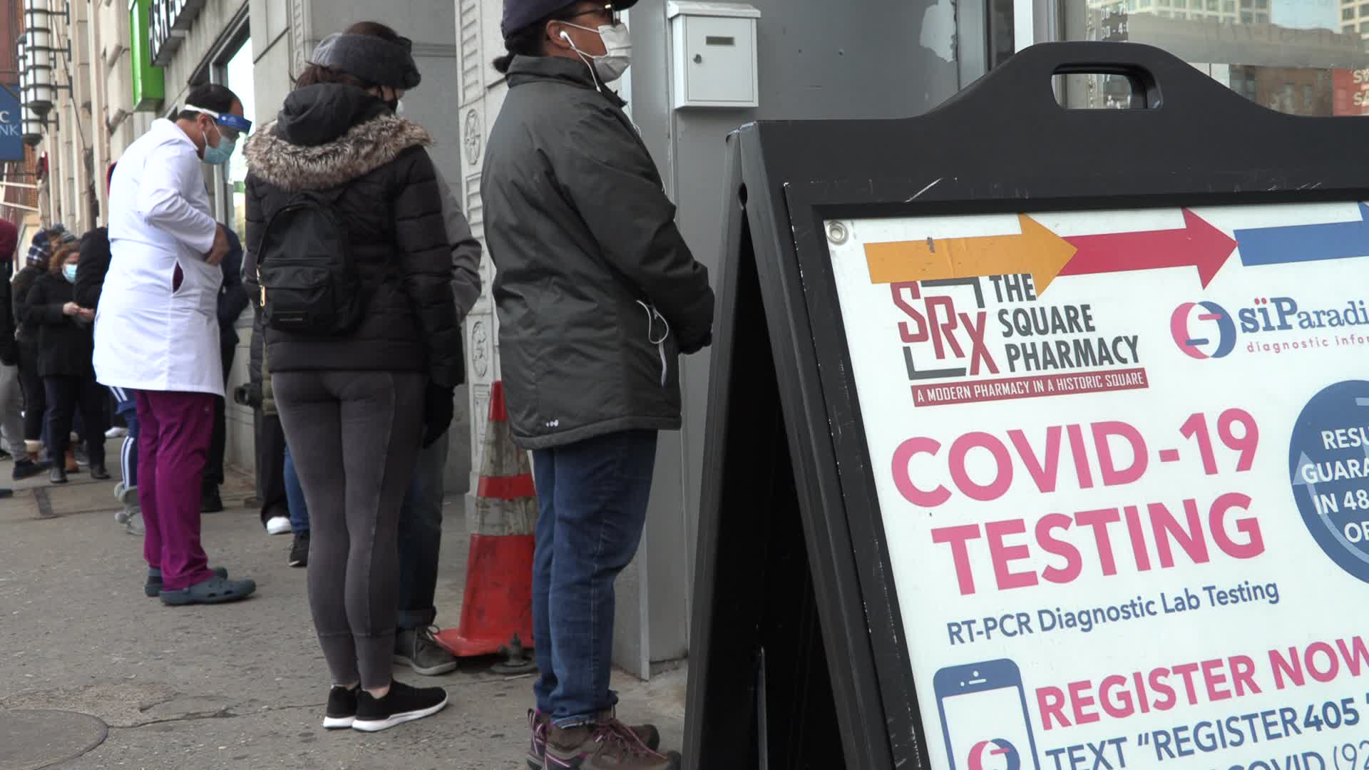 NJ: Covid testing line