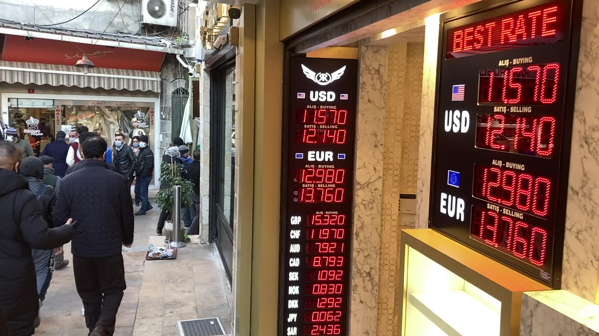 Turkish lira gained value