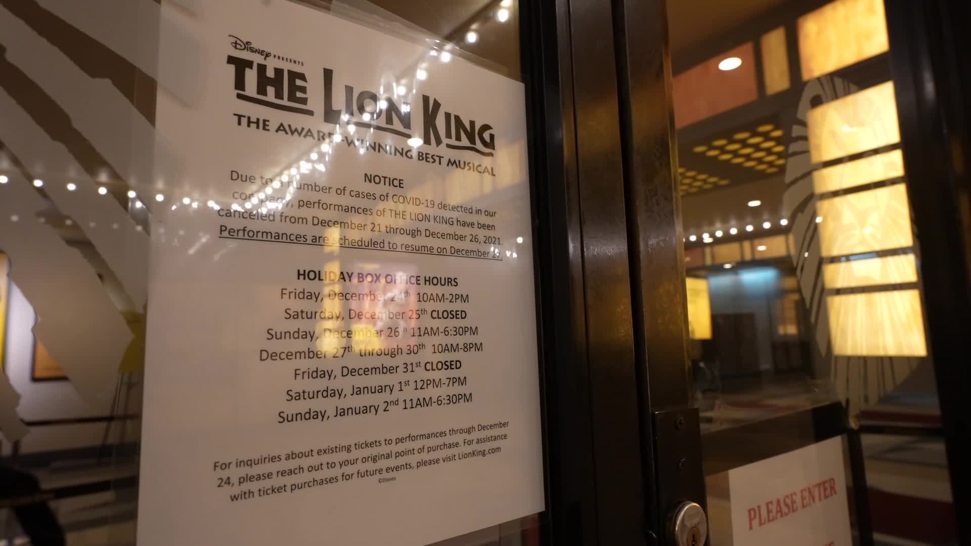 Wave Of Live Performance And Theater Cancellations Across New York City Amid Coronavirus Surge