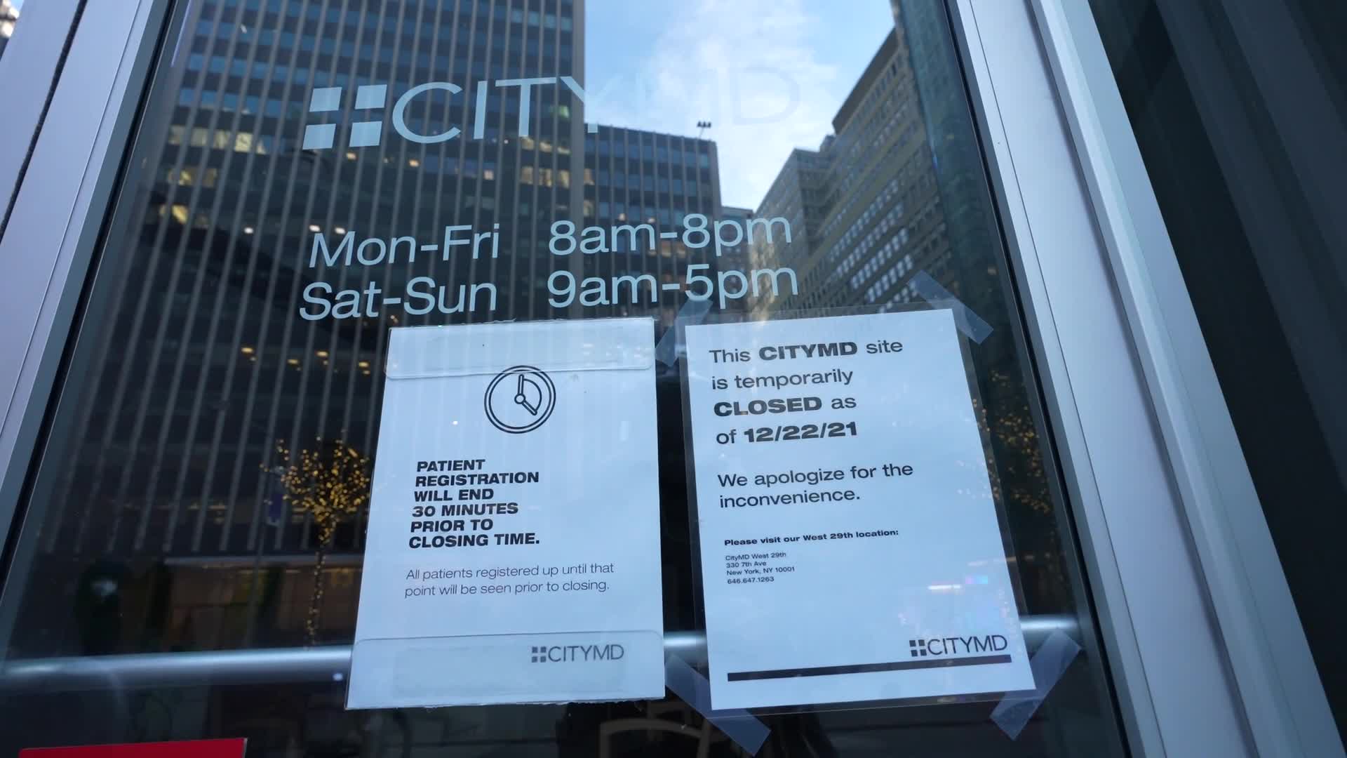 CITYMD To Temporarily Close Some Clinics In NYC Area Due To Staffing Concerns