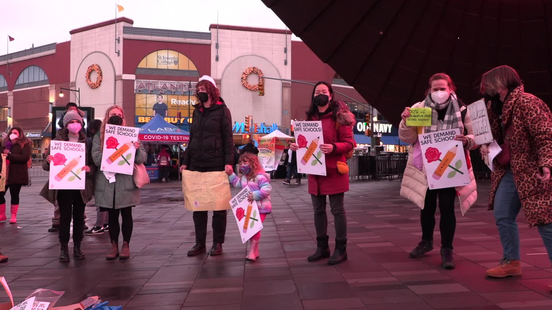Picket for Safe Schools Amid New York COVID Outbreak
