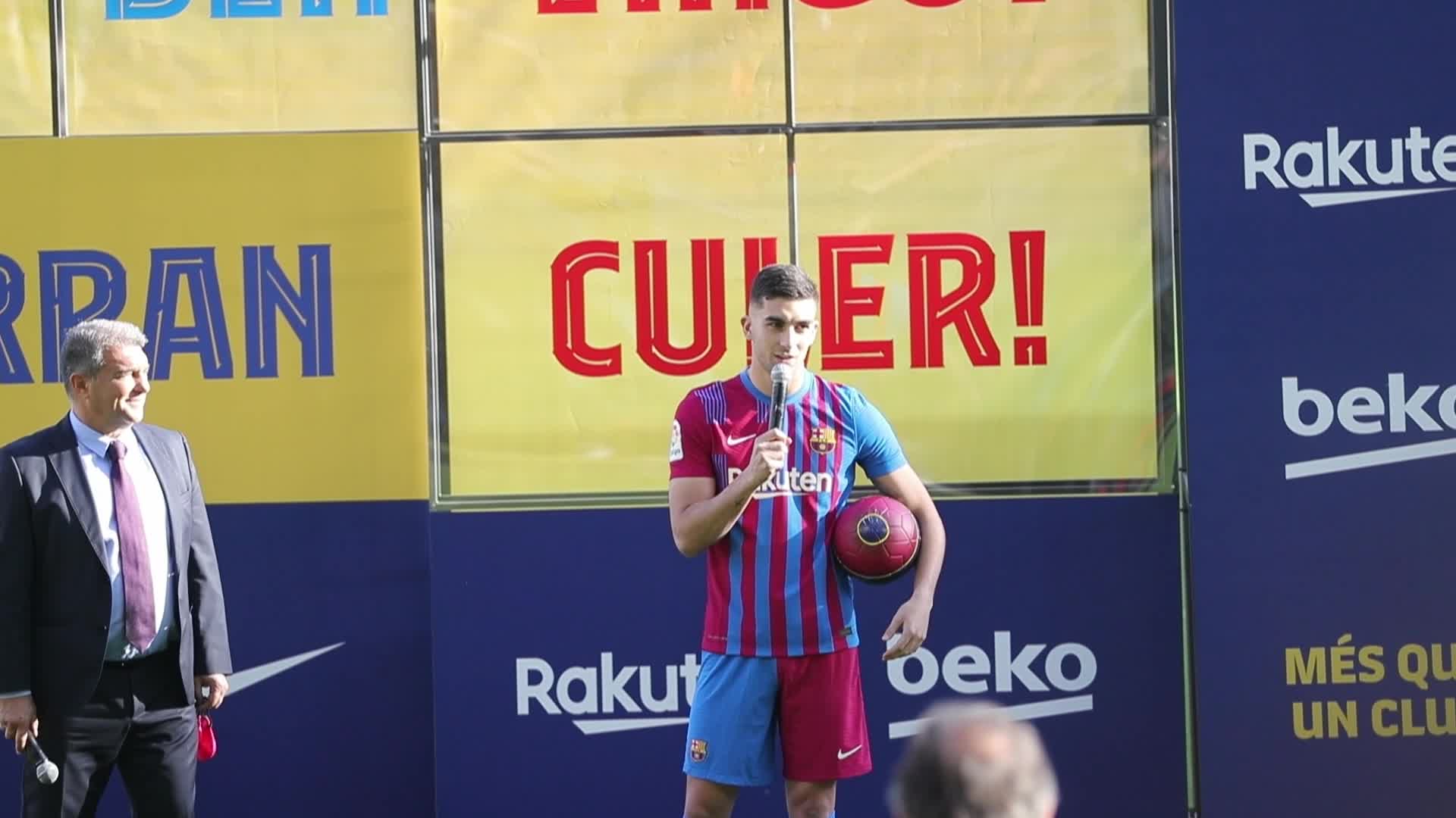 Ferran Torres presented as a new FC Barcelona player